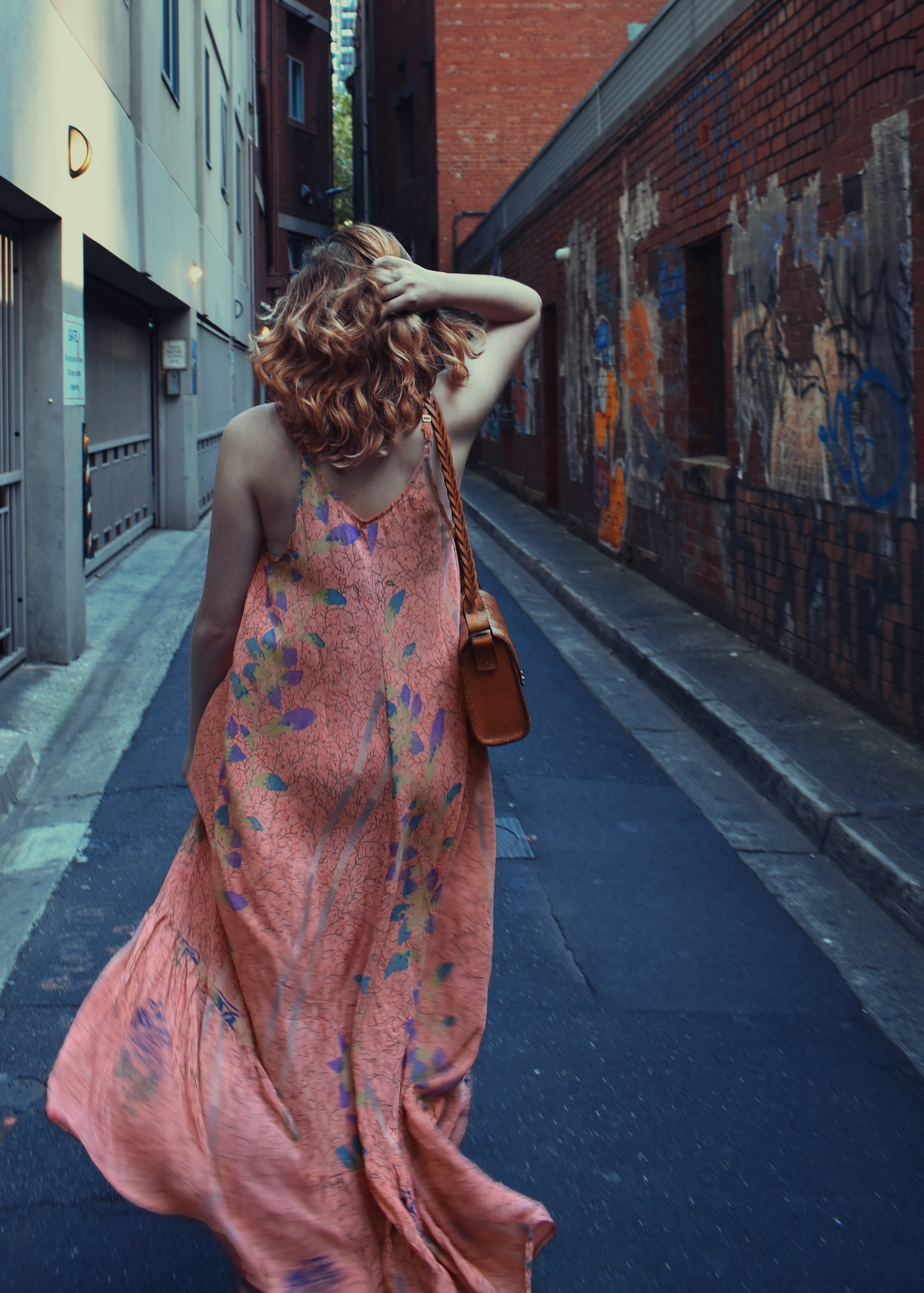 Silk crepe recycled repurposed vintage saree sari silk swing dress vintage style inspired maxi. The Outlaw Dame