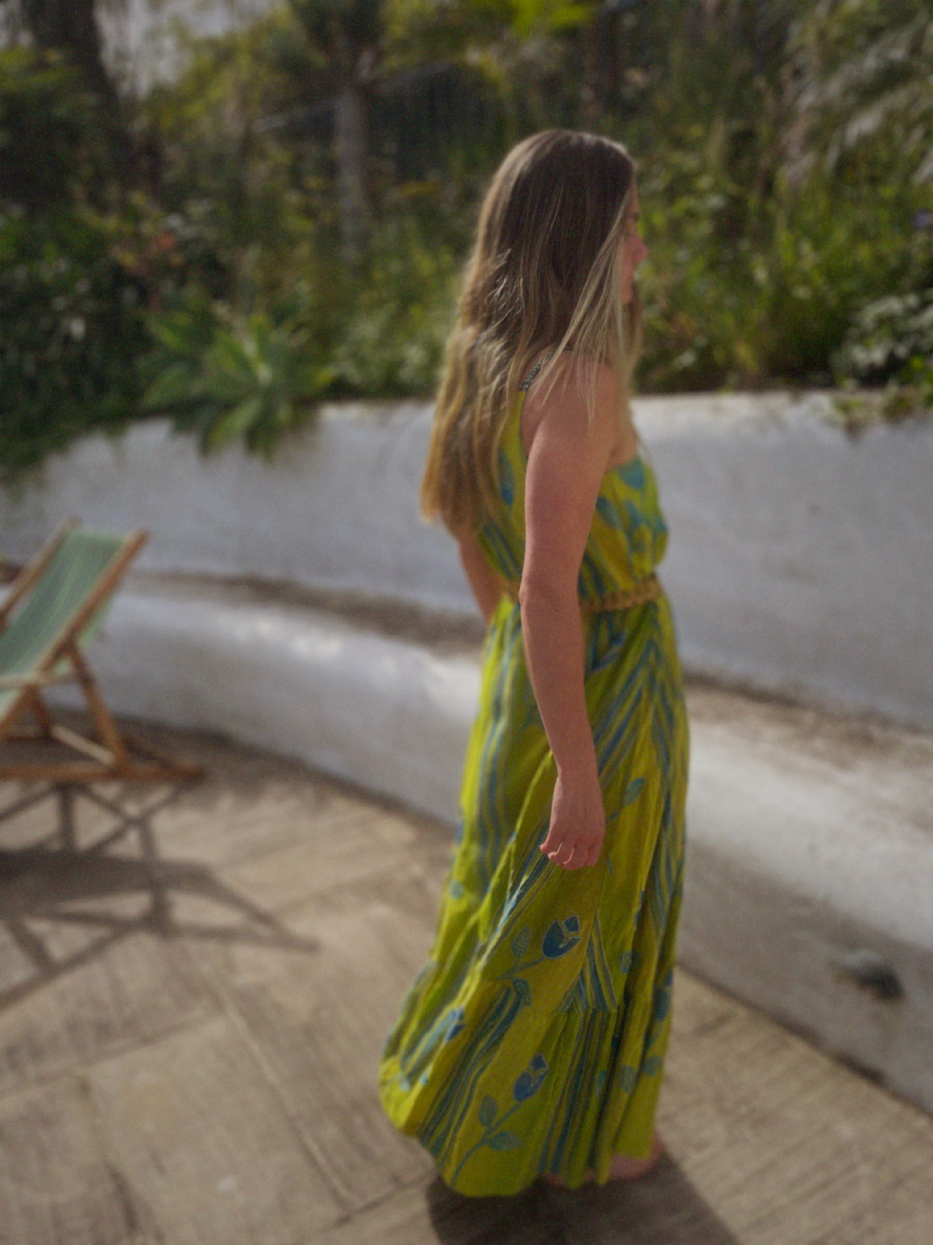 Eustoma Silk Crepe Swing Maxi Dress ~ Spindle S