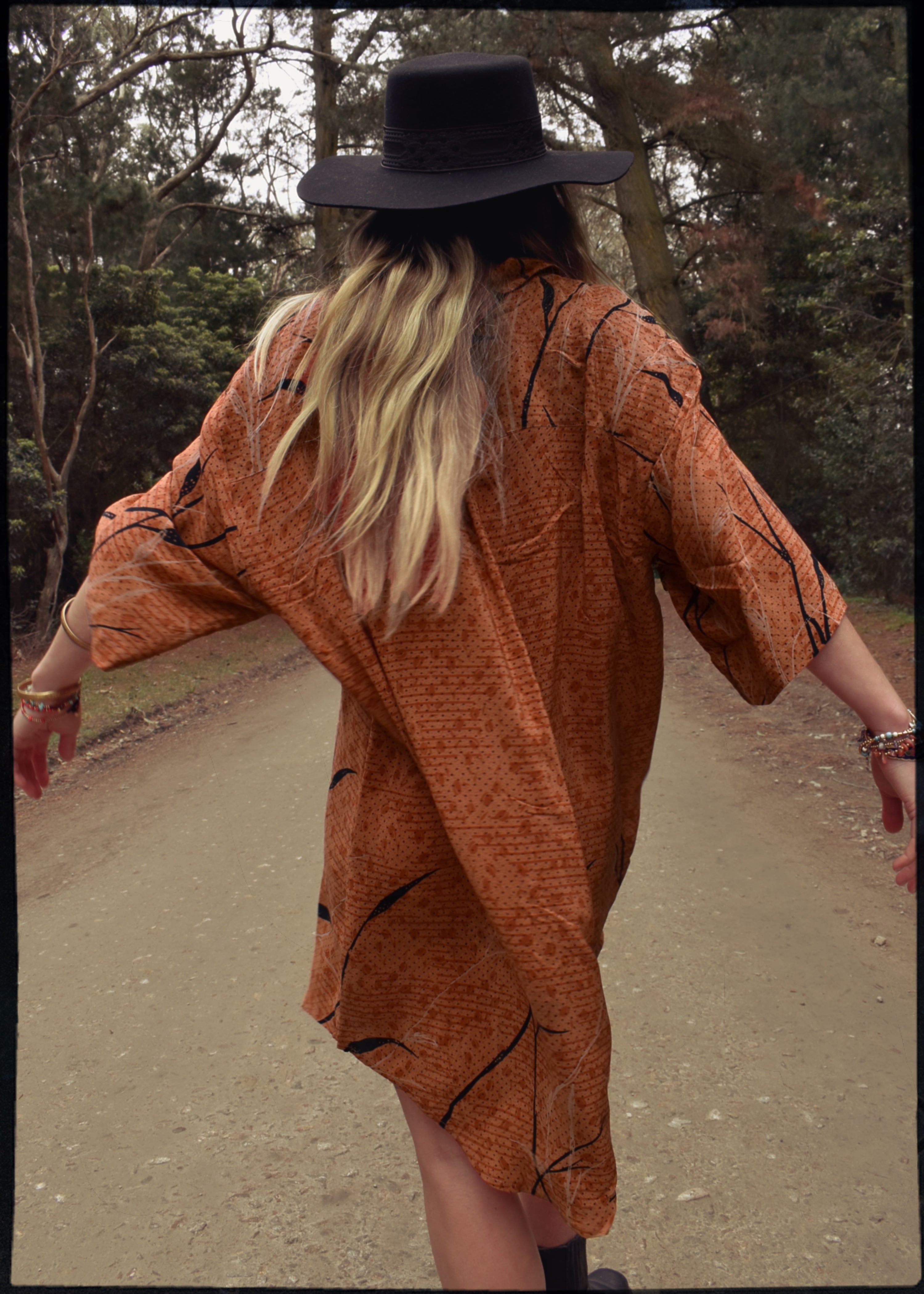 Astralagus Silk Crepe Oversized Shirt ~ Autumn