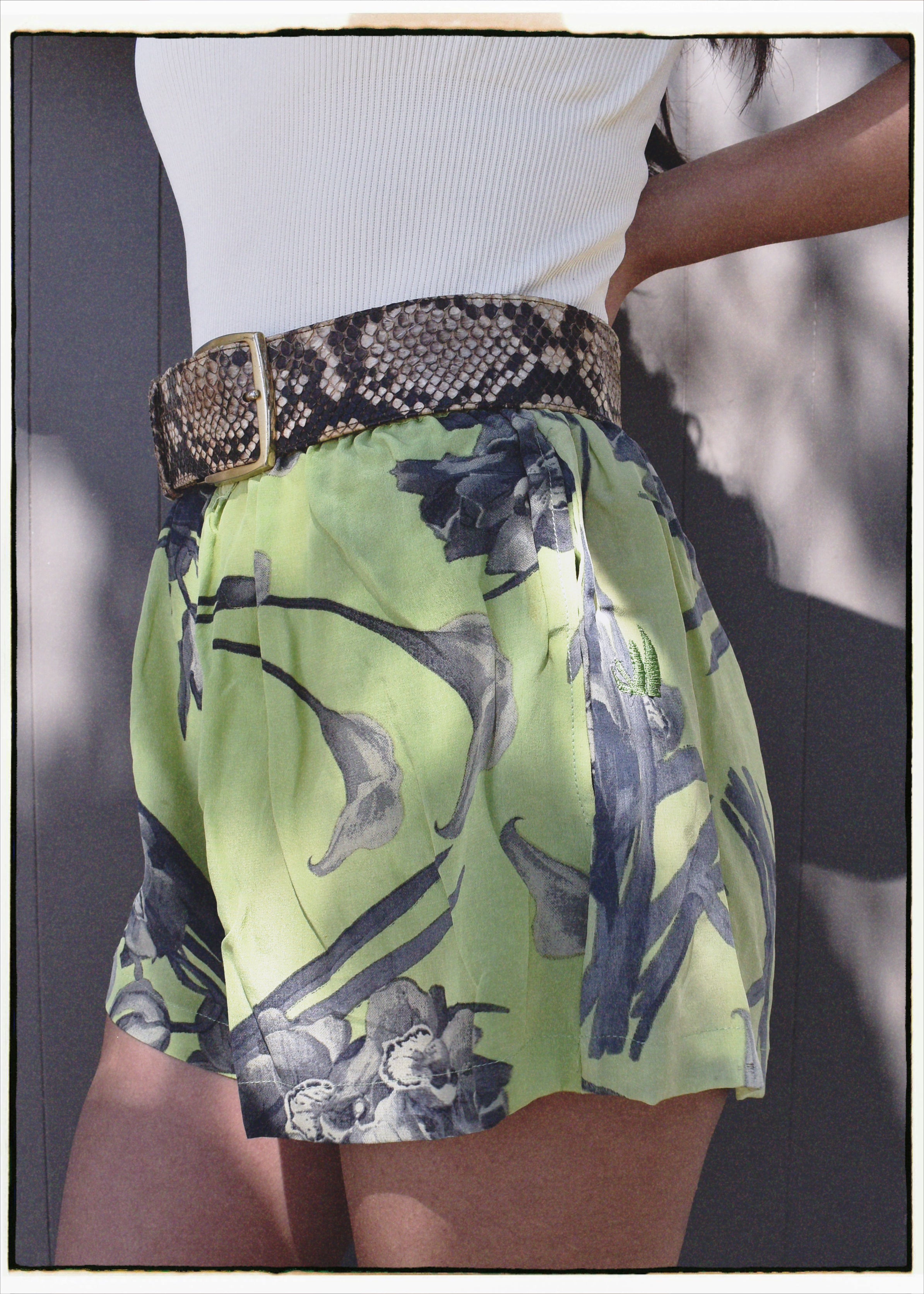 Fumaria Silk Shorts ~ Gleam S