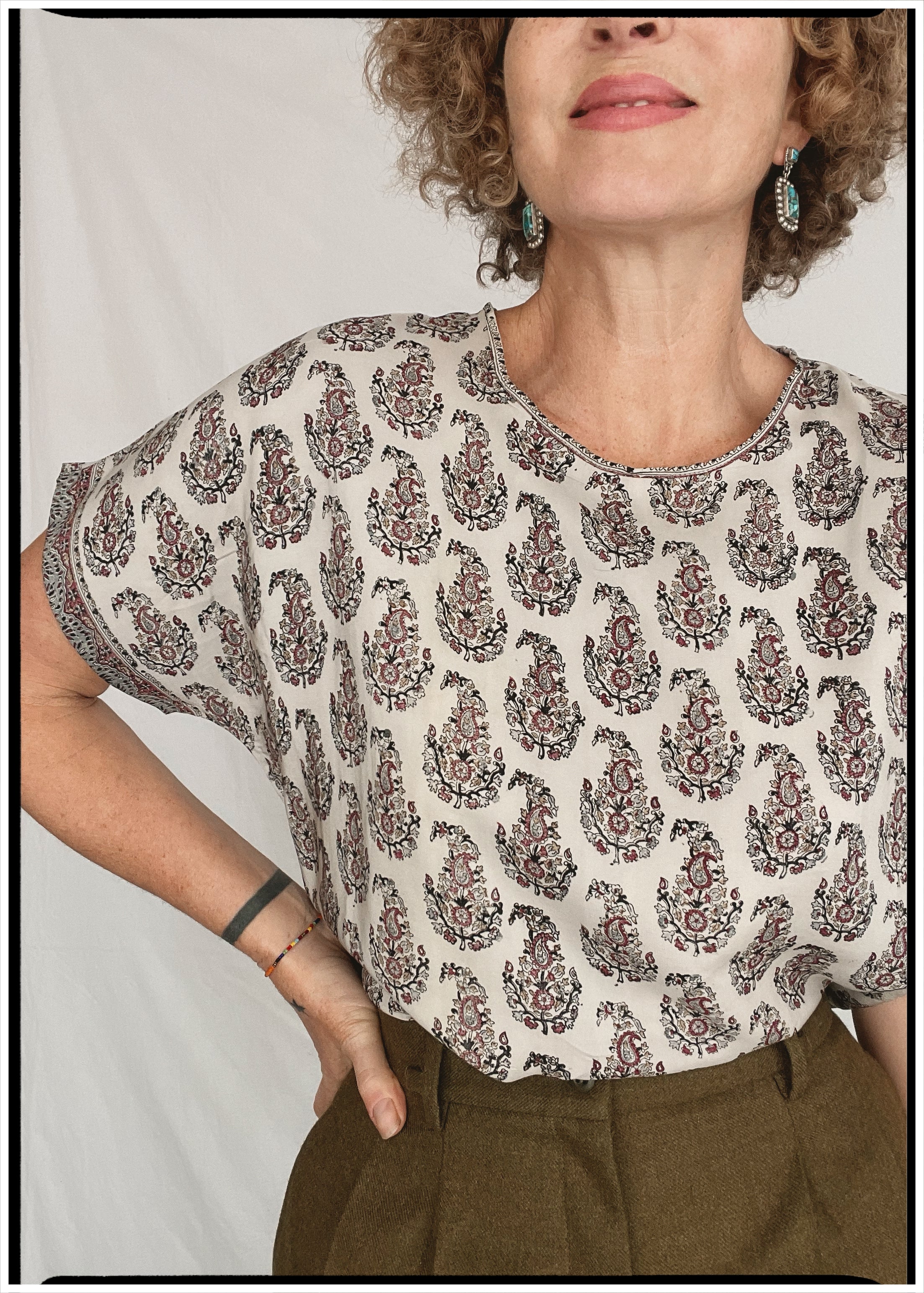 Viola Silk Crepe T-Shirt ~ Slate XL