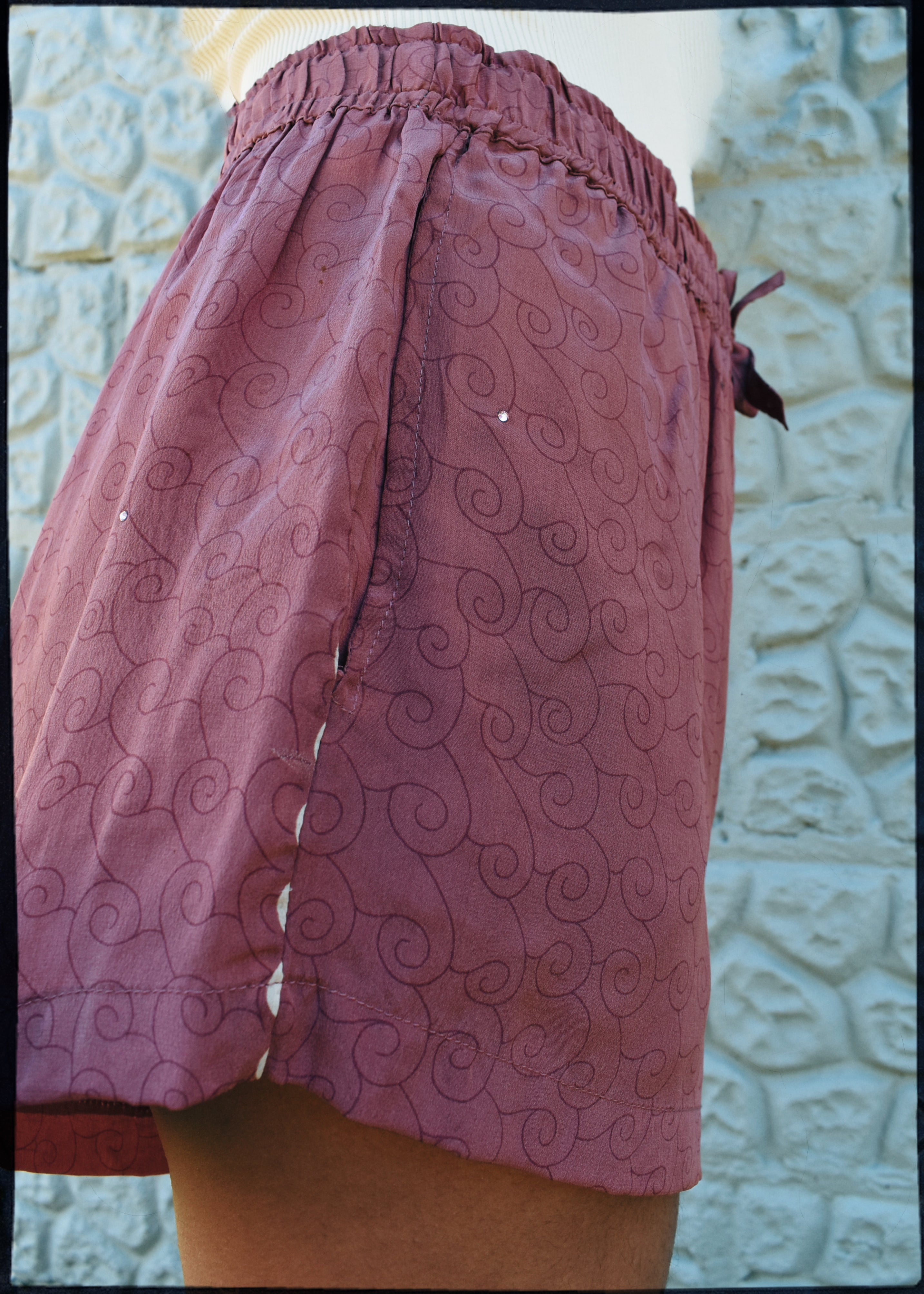 Fumaria Silk Shorts ~Mauve XS