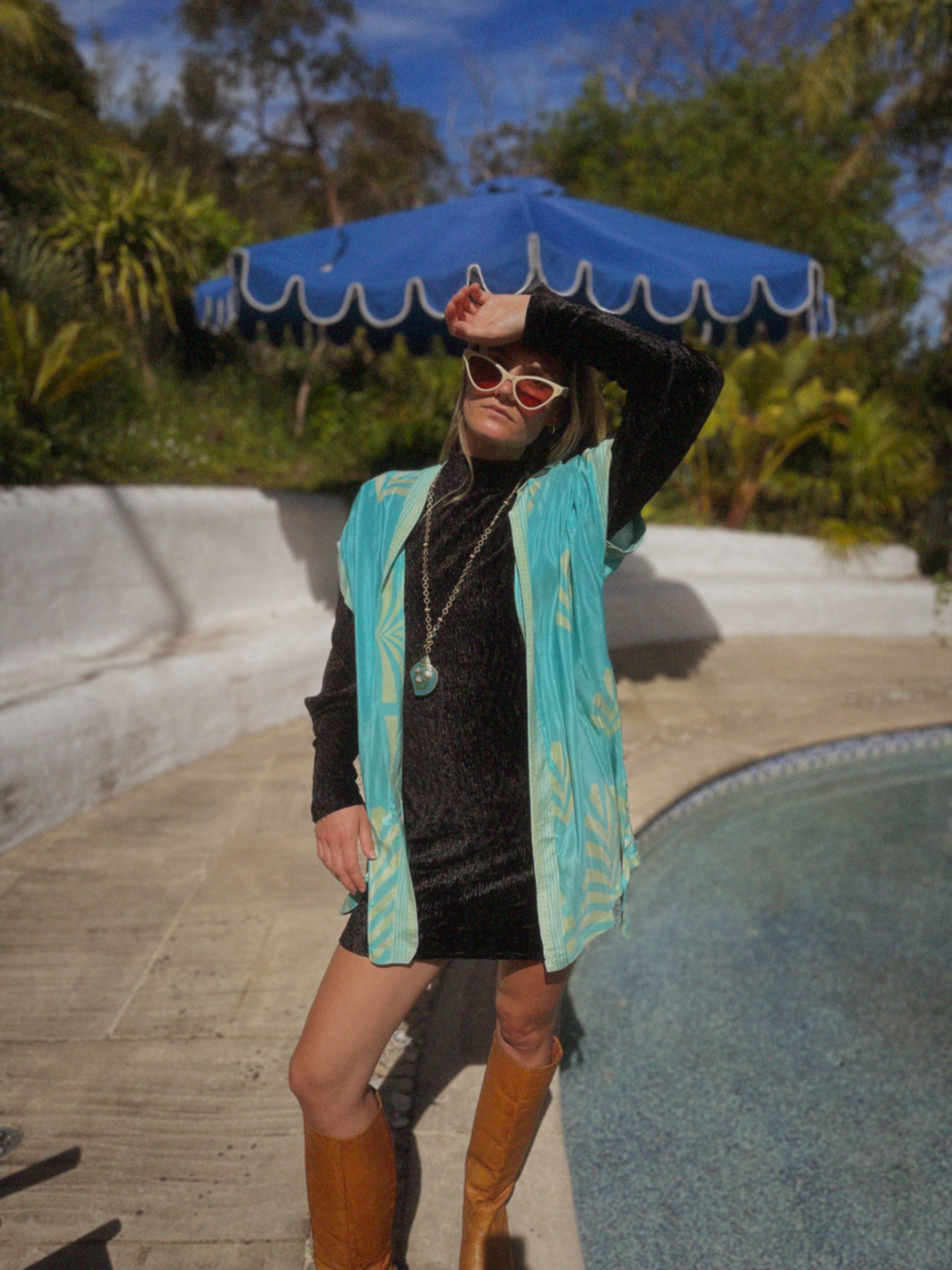 Pilea Silk Crepe Wrap Kimono Top ~ Petit S/M