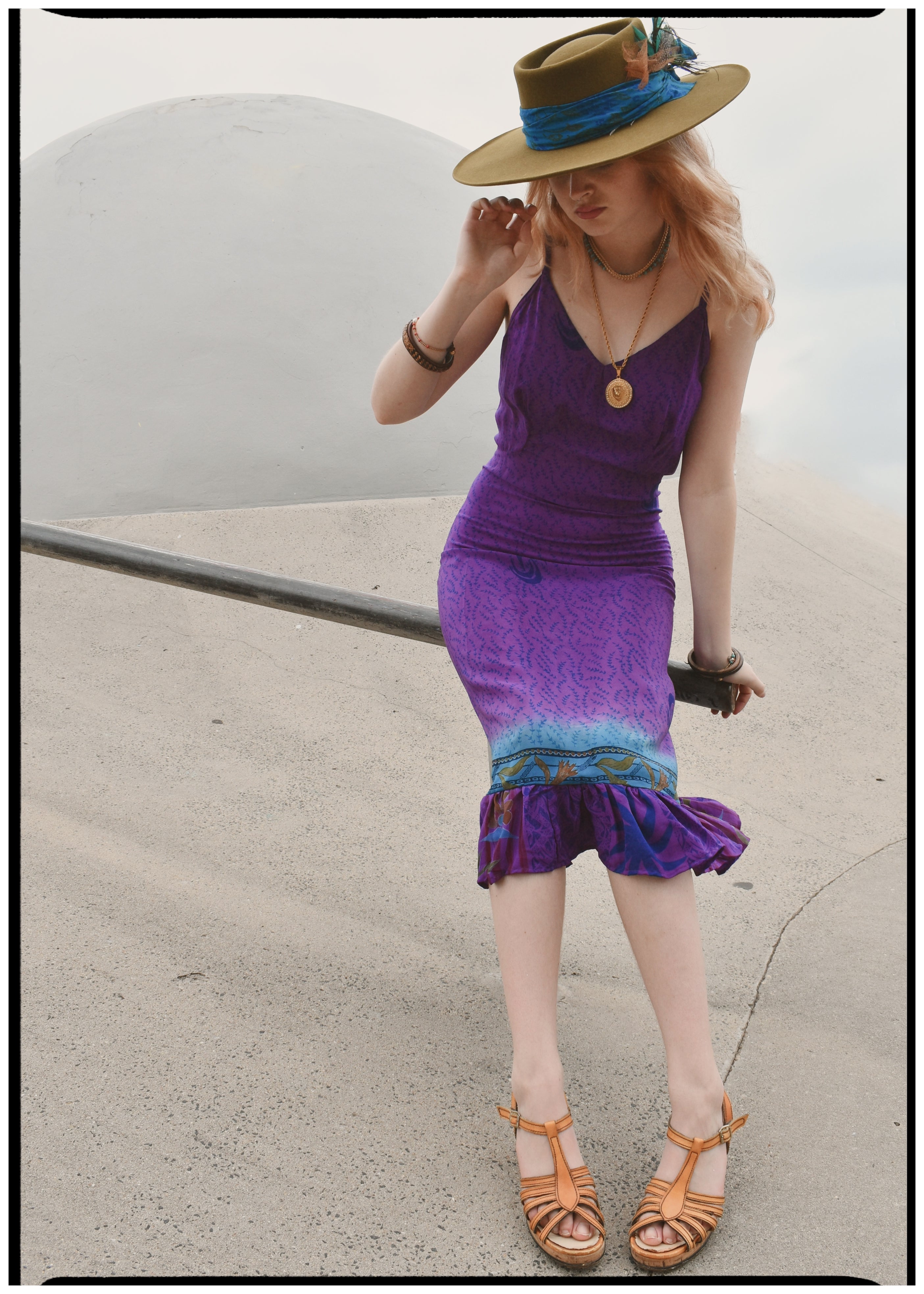 Rumex Silk Slip Dress ~ Iris XS & XL