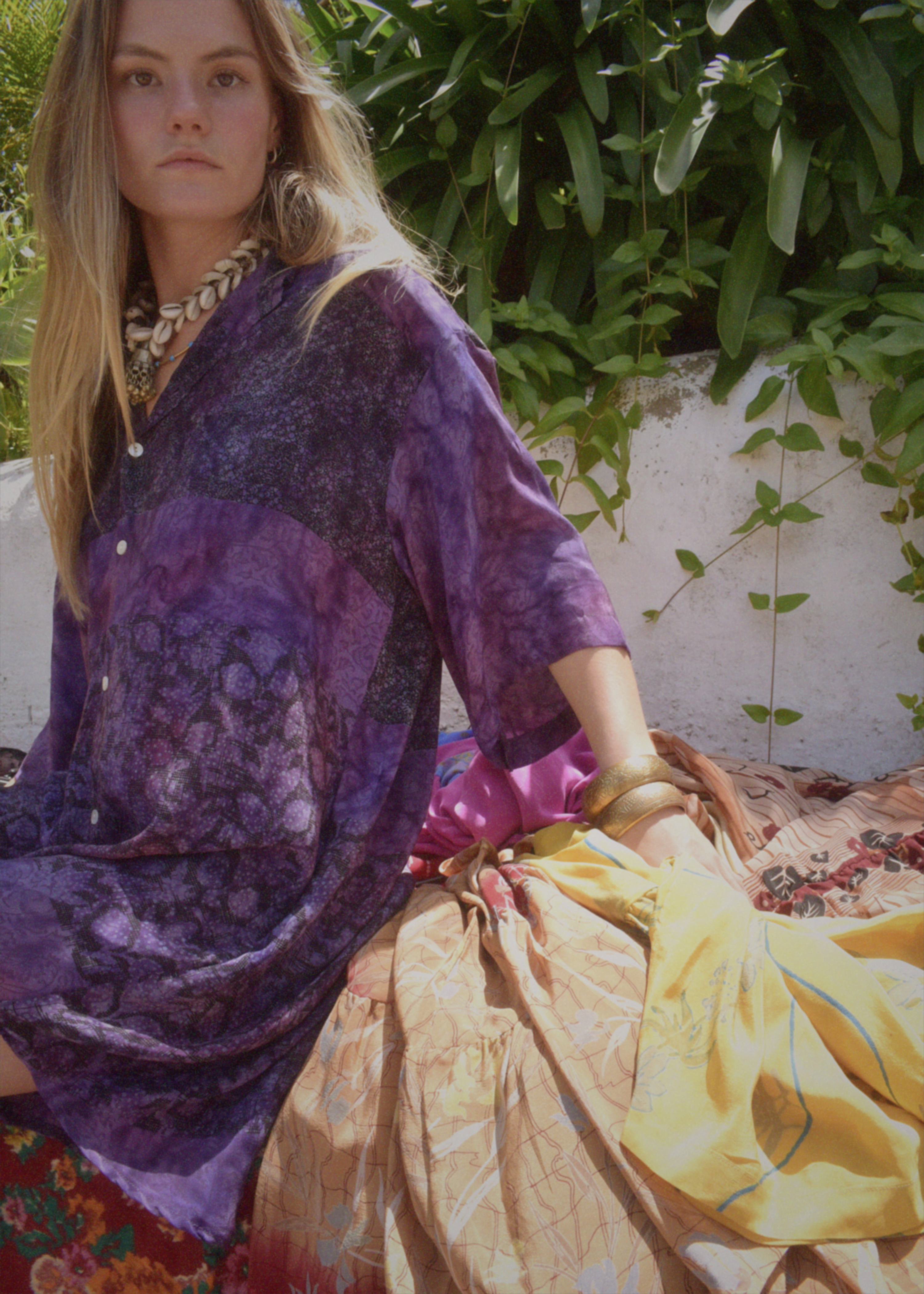 Astralagus Silk Crepe Oversized Shirt ~ Majesty