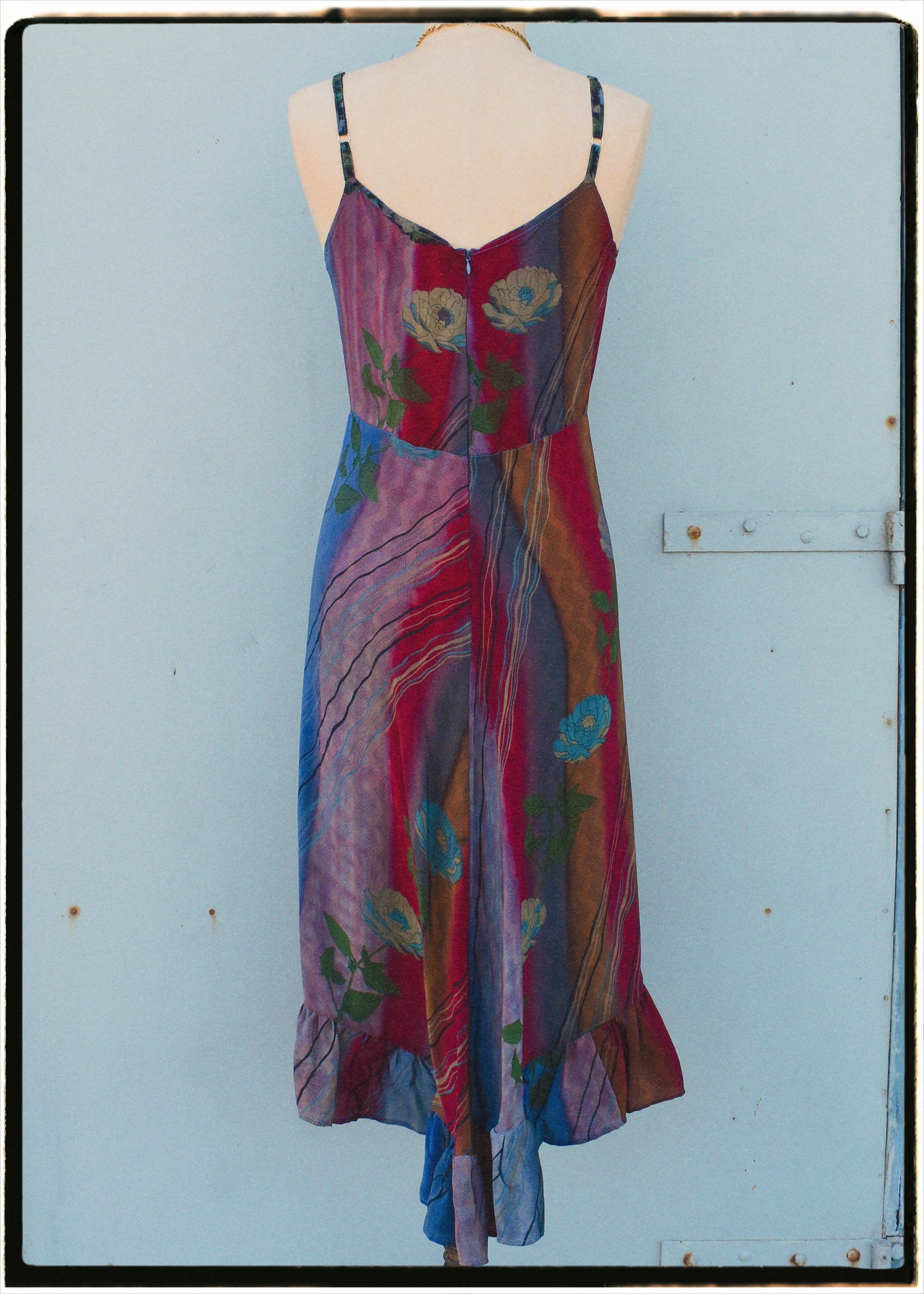 Rumex Silk Slip Dress ~ Flamenca M
