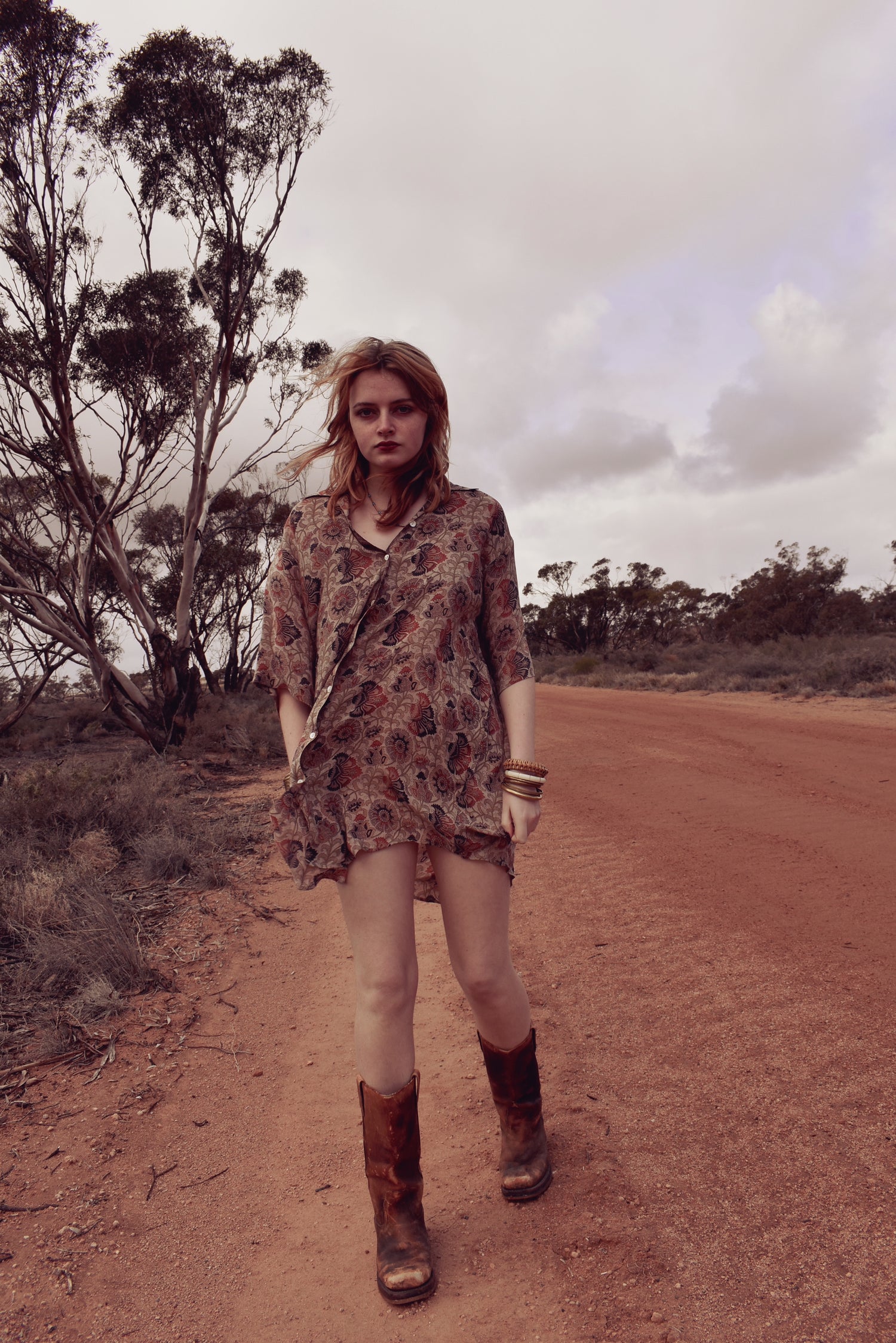 Astralagus Silk Crepe Oversized Shirt