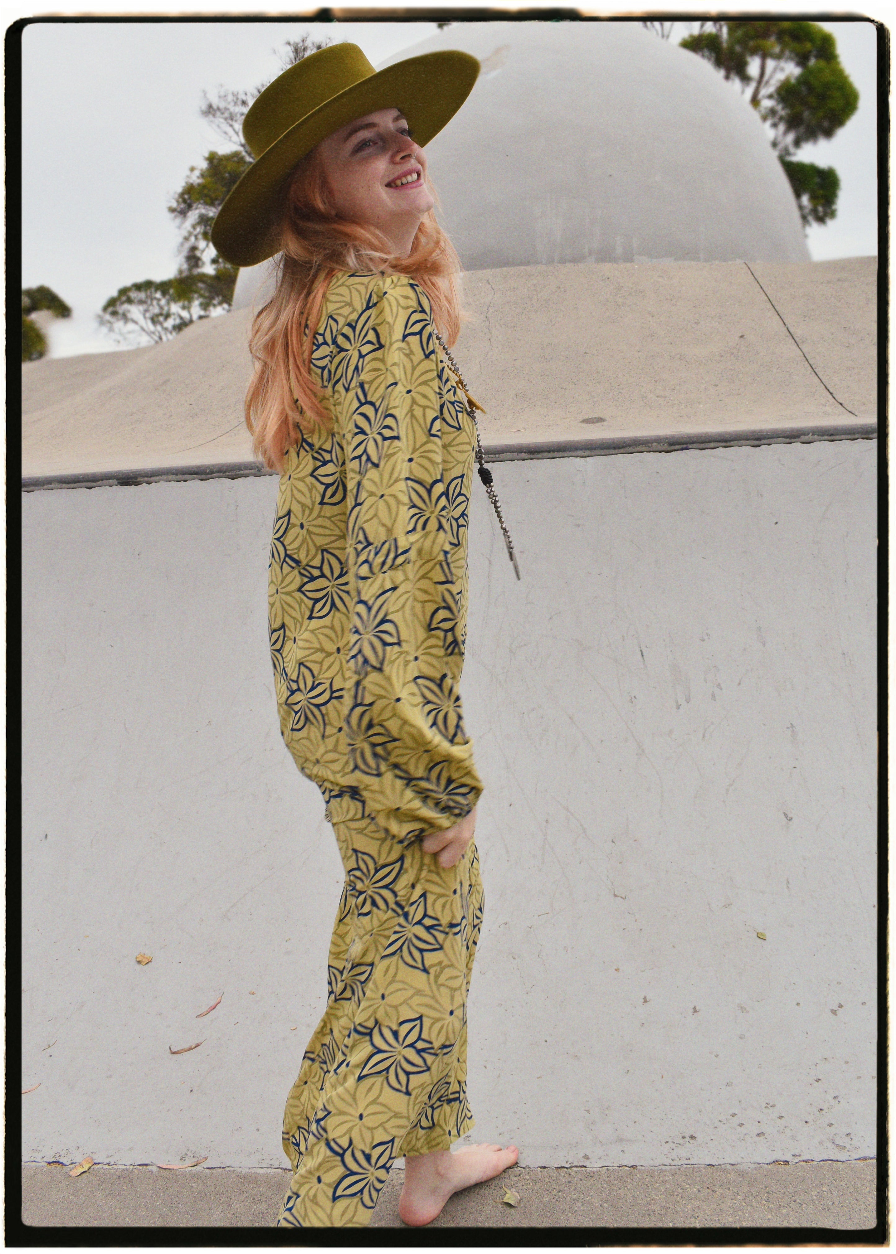 Zea Silk Crepe Kaftan Maxi Dress ~ Palm XS