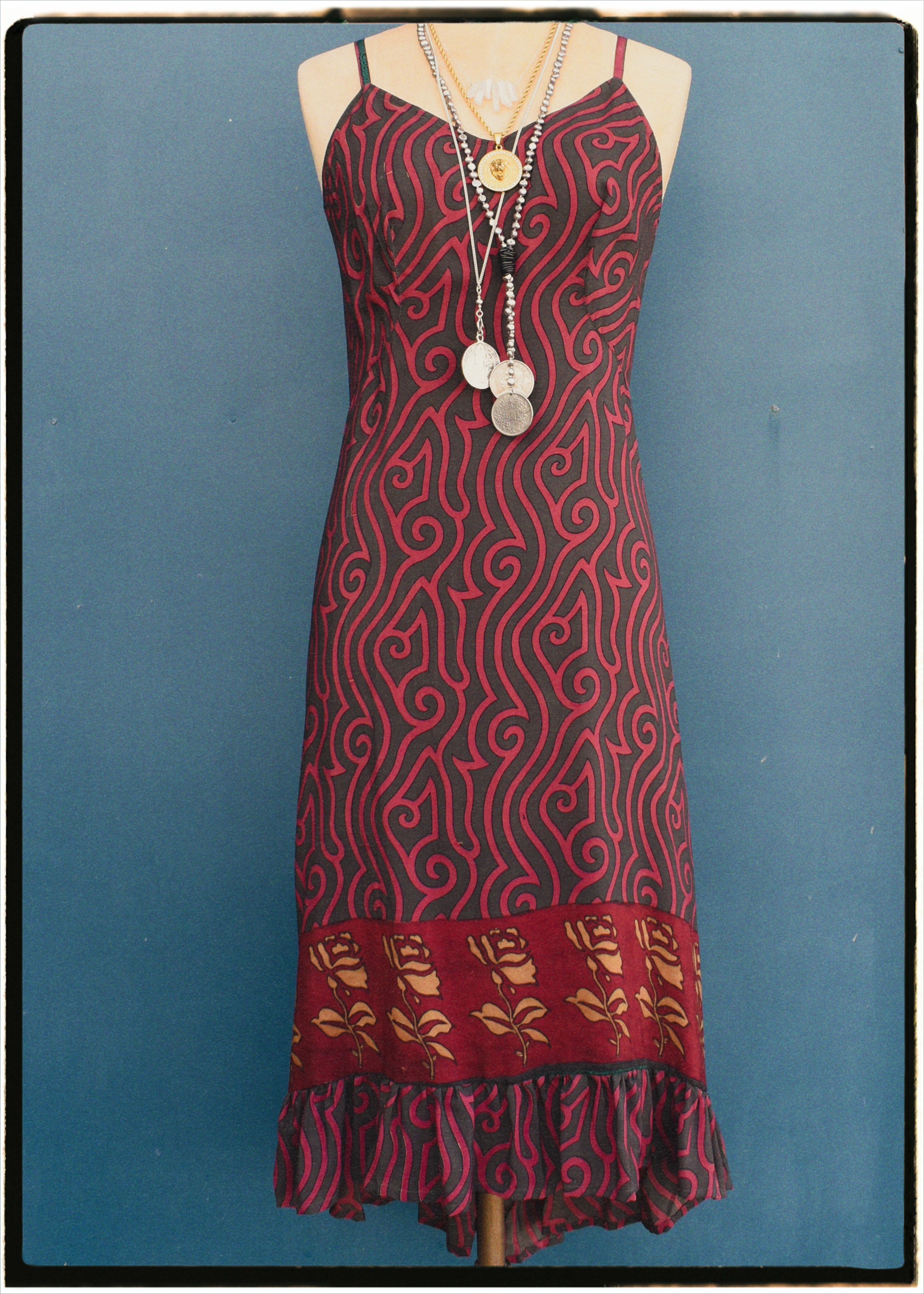 Rumex Silk Slip Dress ~ Military XS & XL