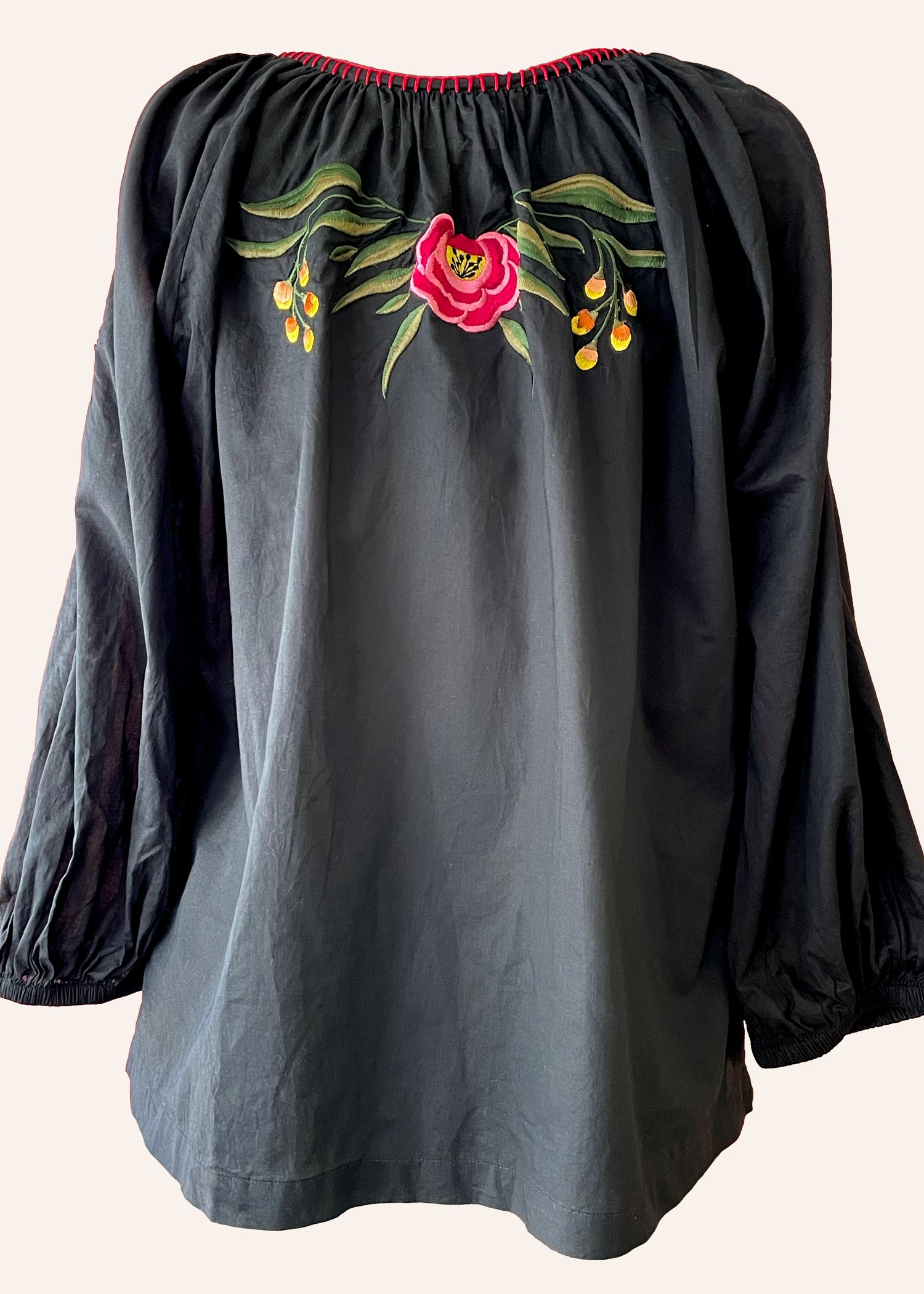 Phool Adini cotton muslin satin trim embroidered peasant blouse top shirt tassels beaded folk  vintage bohemian hippy  boho chic chasing Unicorns Spell and the gypsy The Outlaw Dame