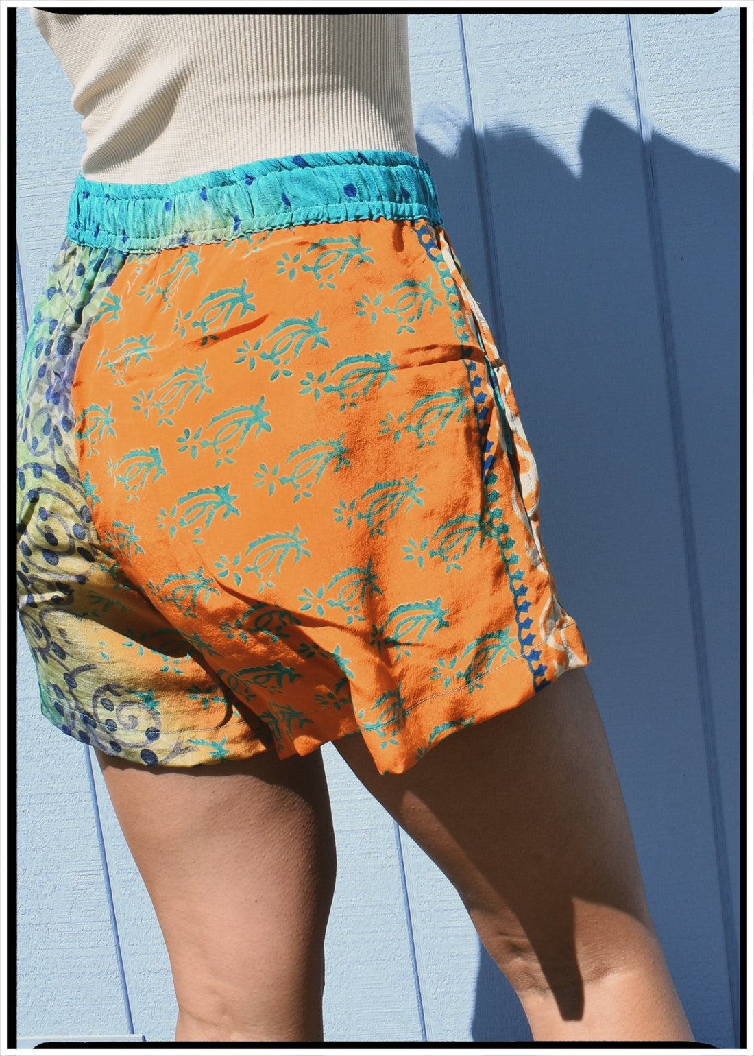 Fumaria Silk Shorts ~ Mandarin XS
