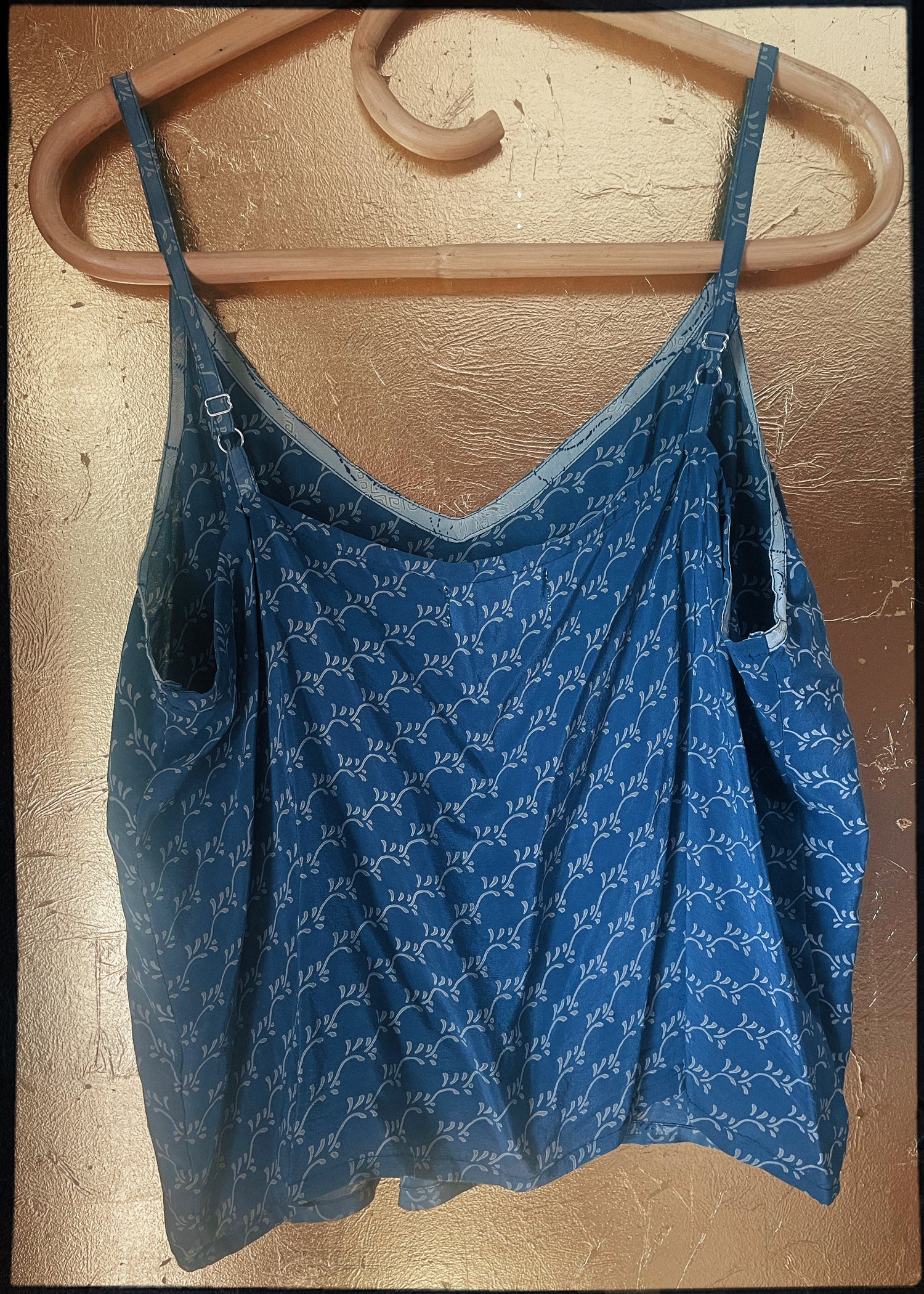 Reseda Silk Crepe Camisole Top ~ Peony XL