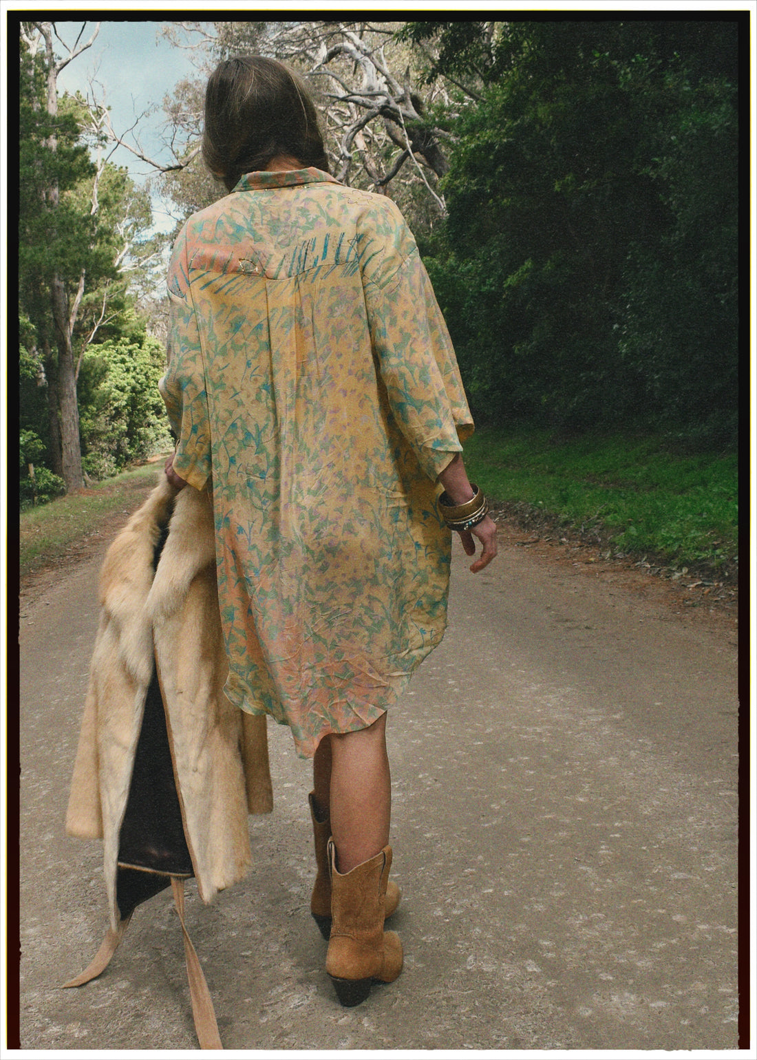 Astralagus Silk Crepe Oversized Shirt ~ Celandine