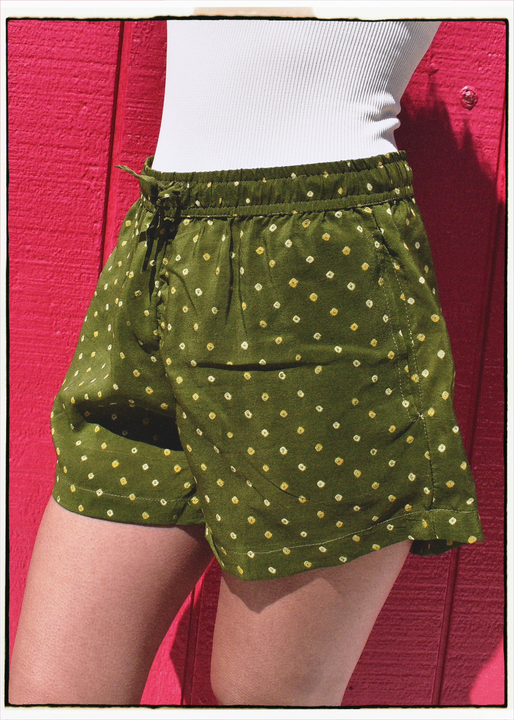 Fumaria Silk Shorts ~ Cactus XS