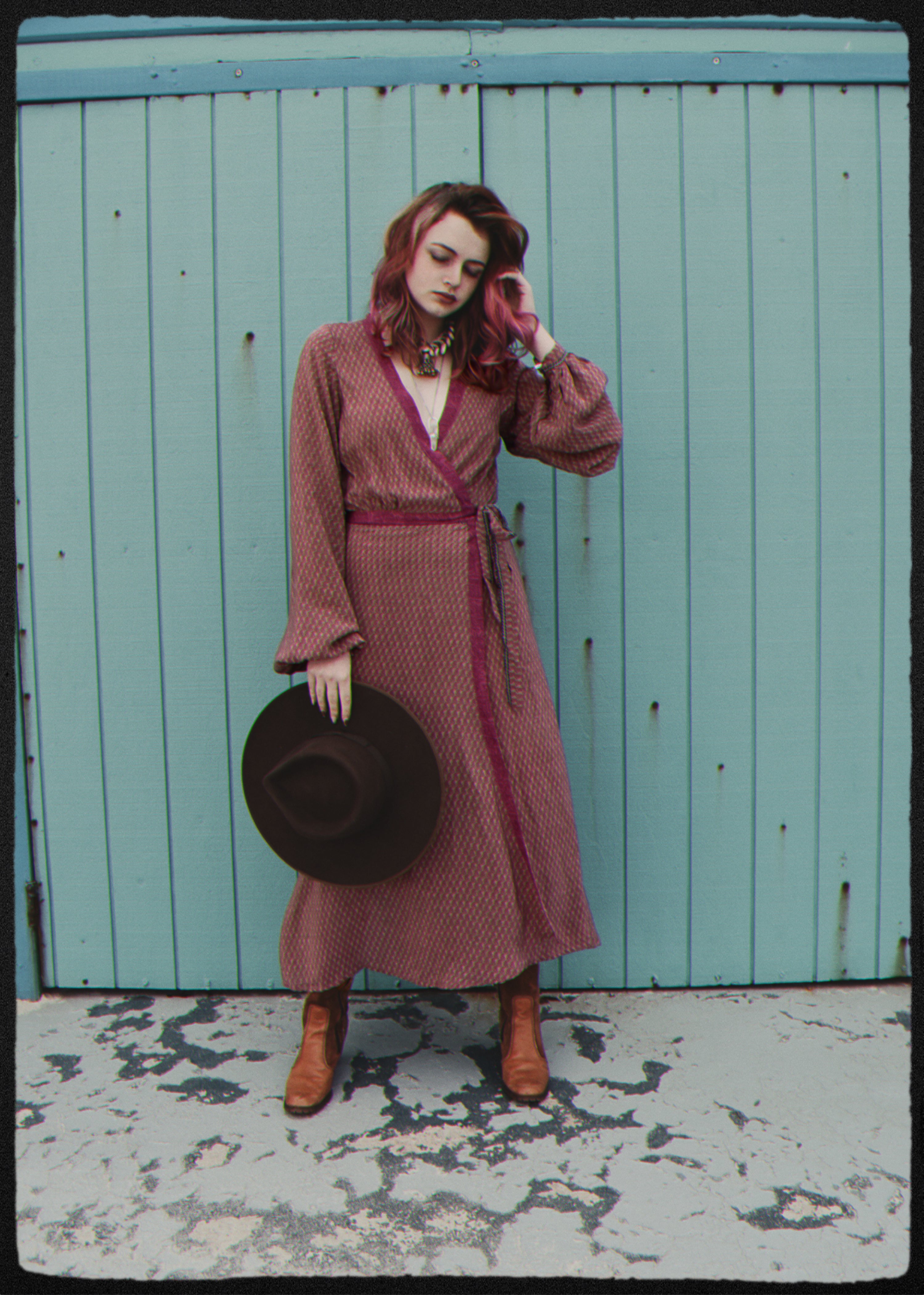Caladium Silk Wrap Dress ~ Deco XS