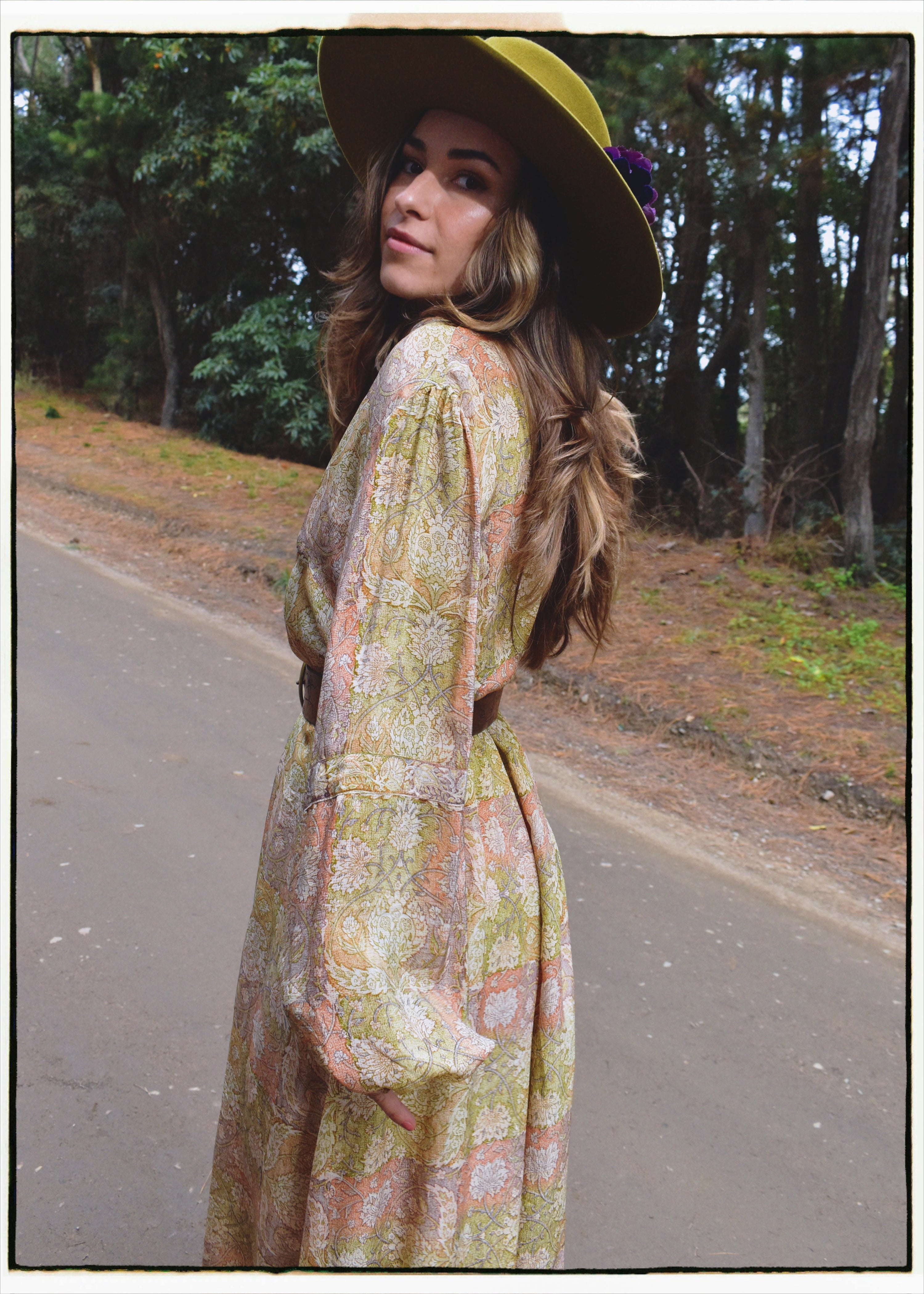 Zea Silk Crepe Kaftan Maxi Dress ~ Nomad XL