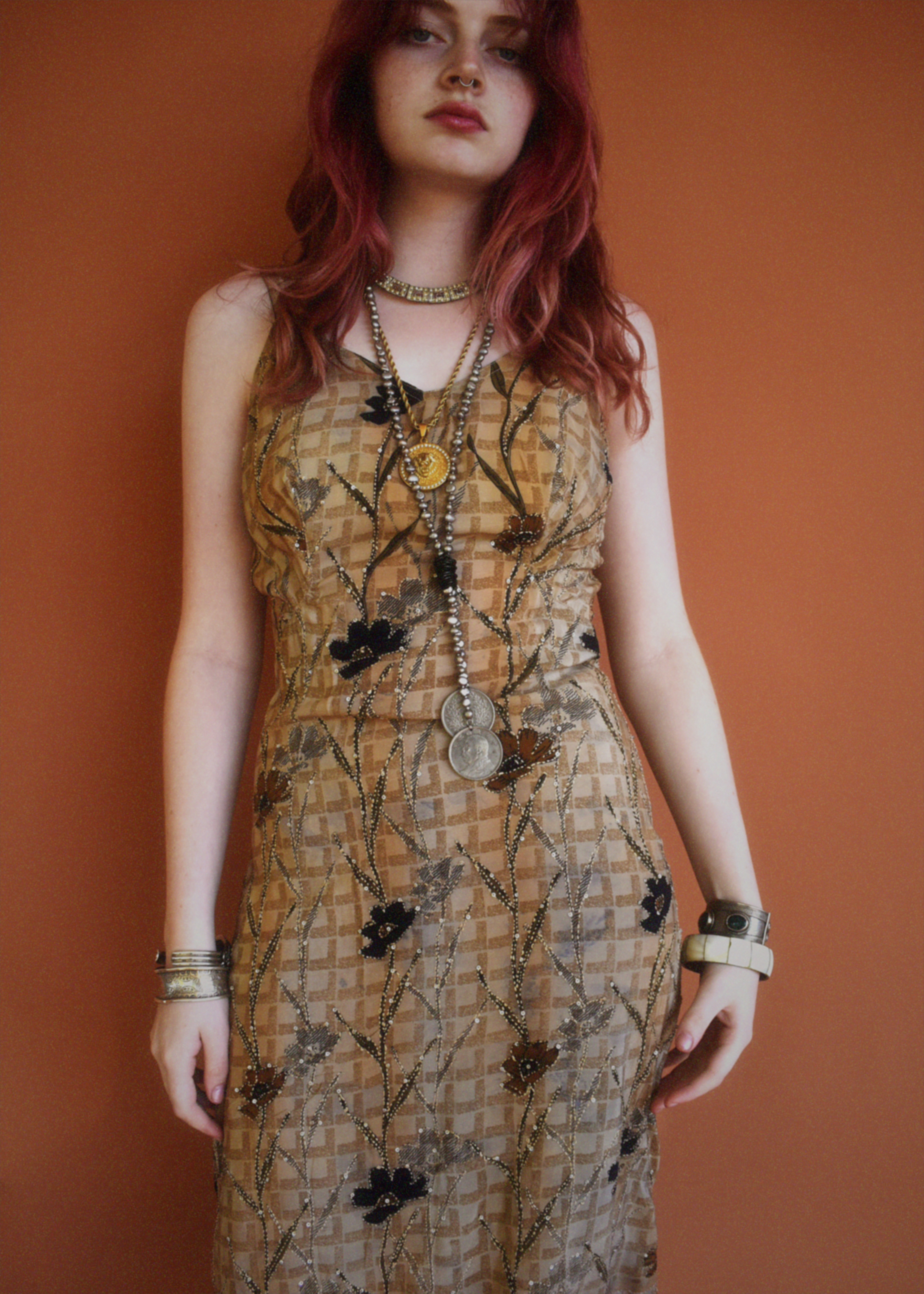 Rumex Silk Slip Dress ~ Carbon S & L