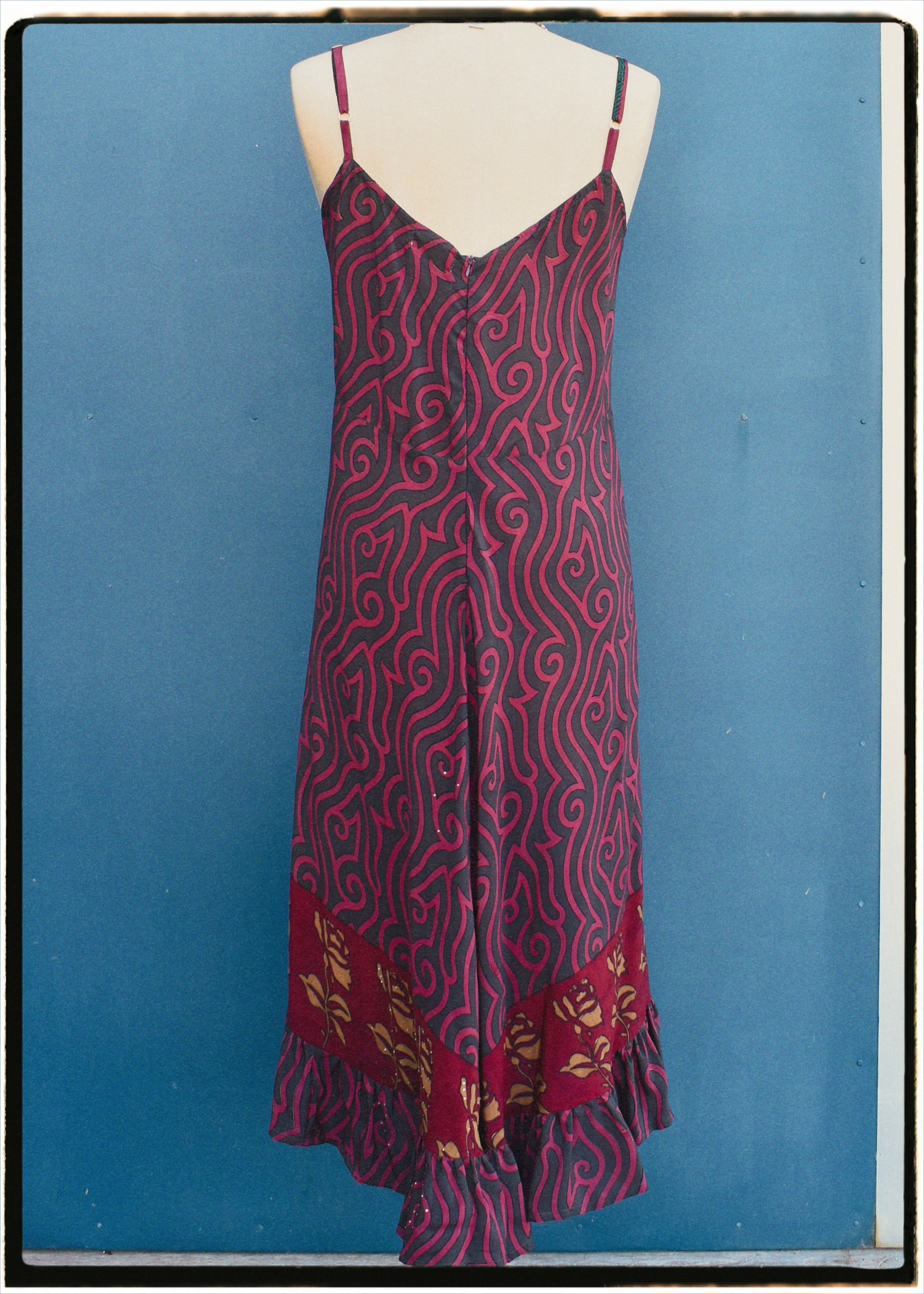 Rumex Silk Slip Dress ~ Military XS & XL