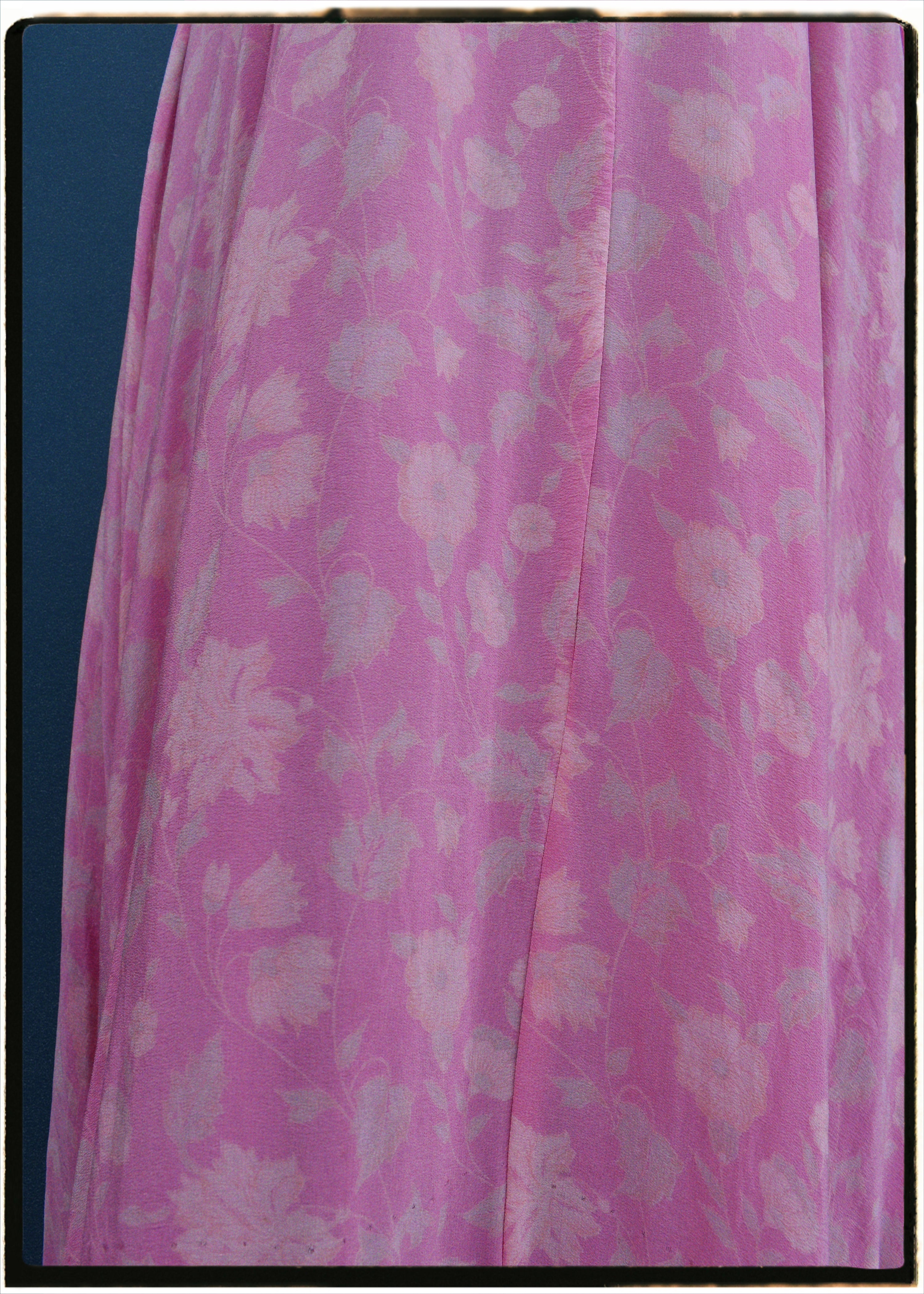 Eustoma Silk Crepe Swing Maxi Dress ~ Marshmallow XL