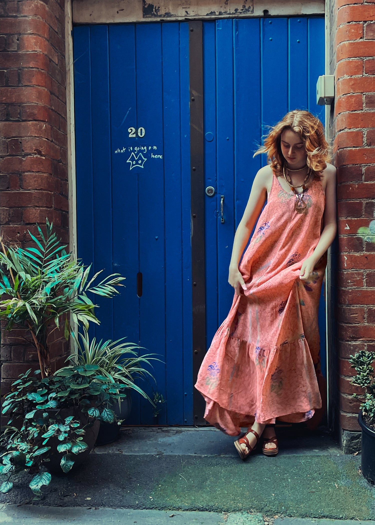 Silk crepe recycled repurposed vintage saree sari silk swing dress vintage style inspired maxi. The Outlaw Dame