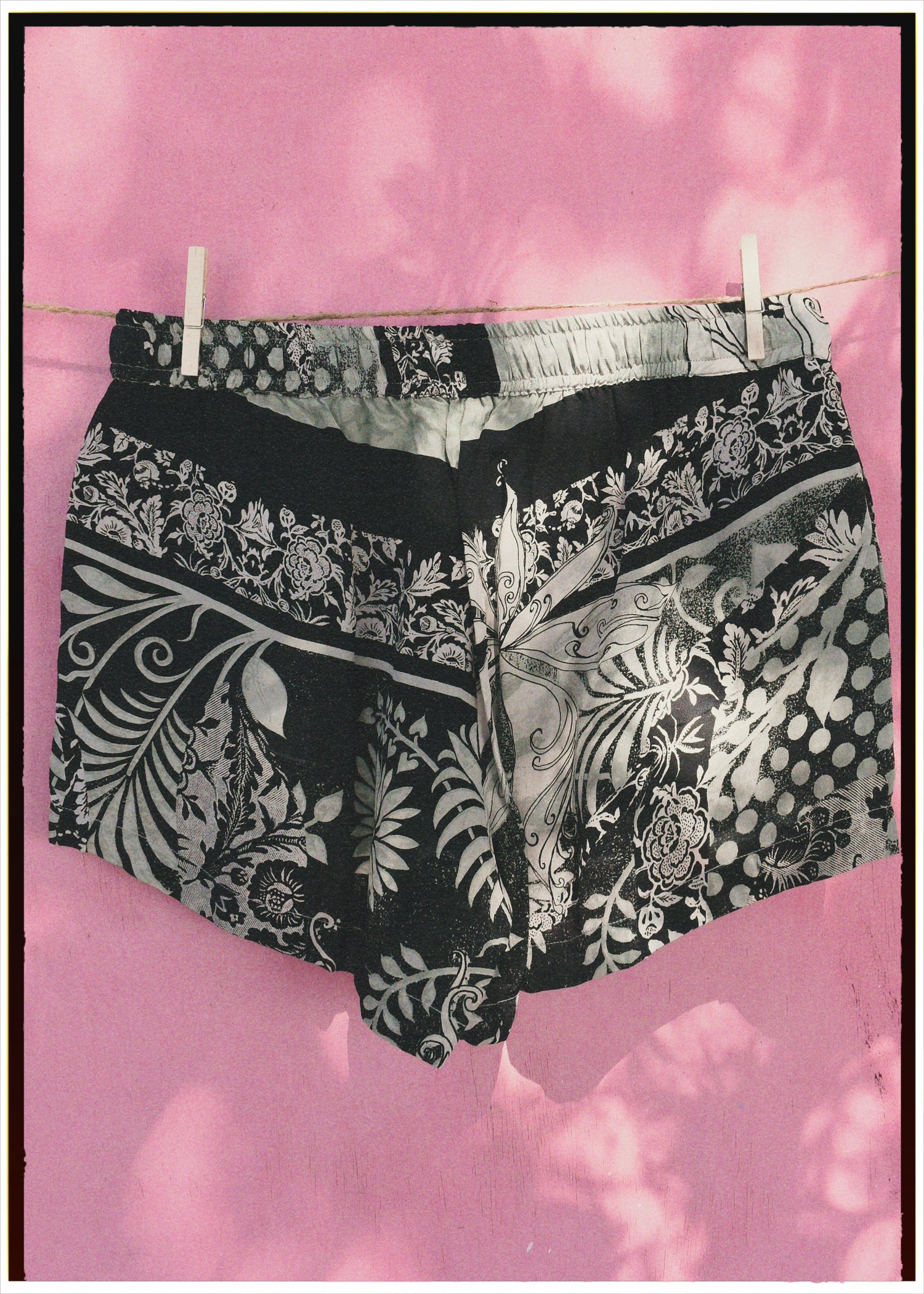 Fumaria Silk Shorts ~ Skylight L