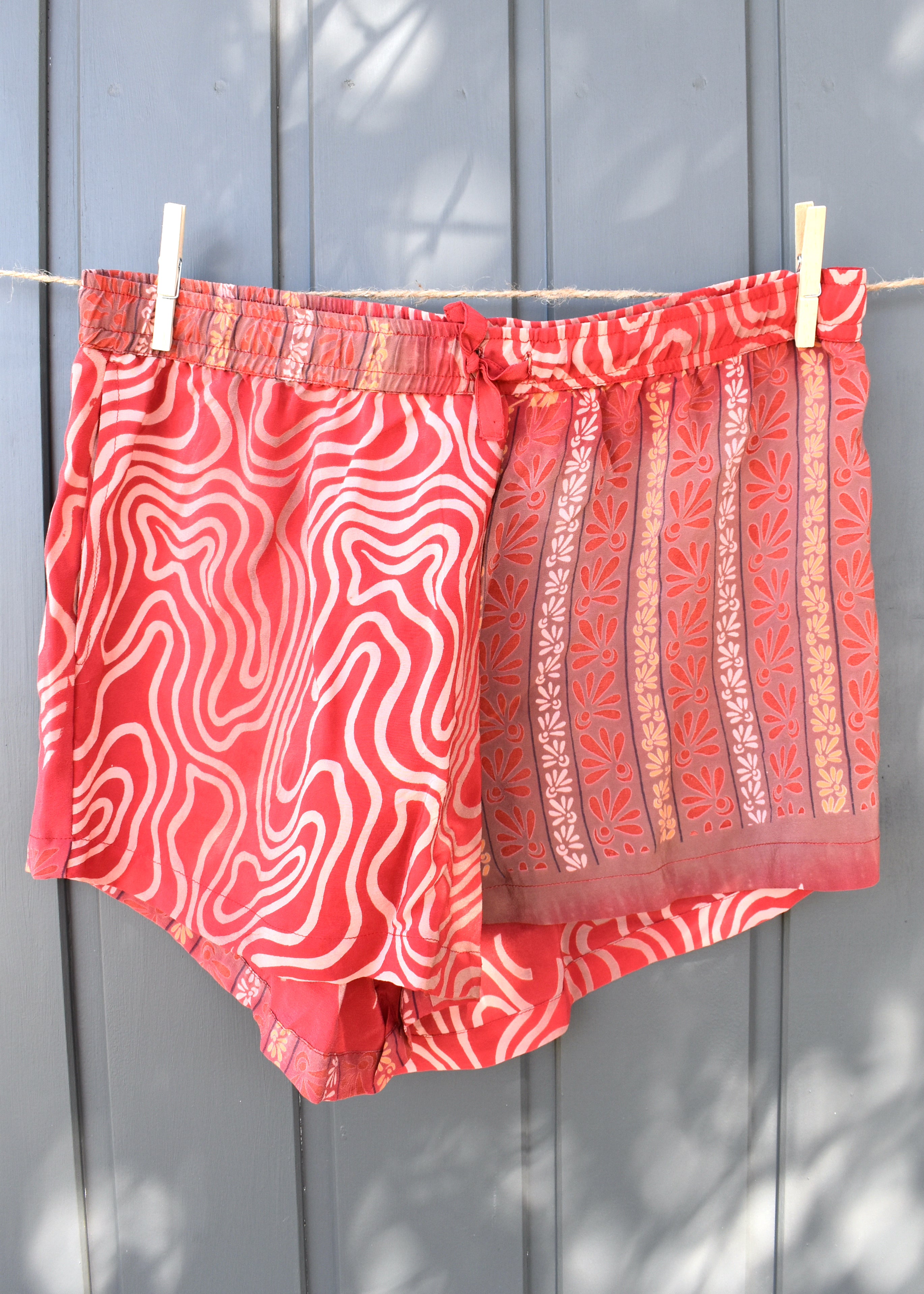 Fumaria Silk Shorts ~ Watermelon L
