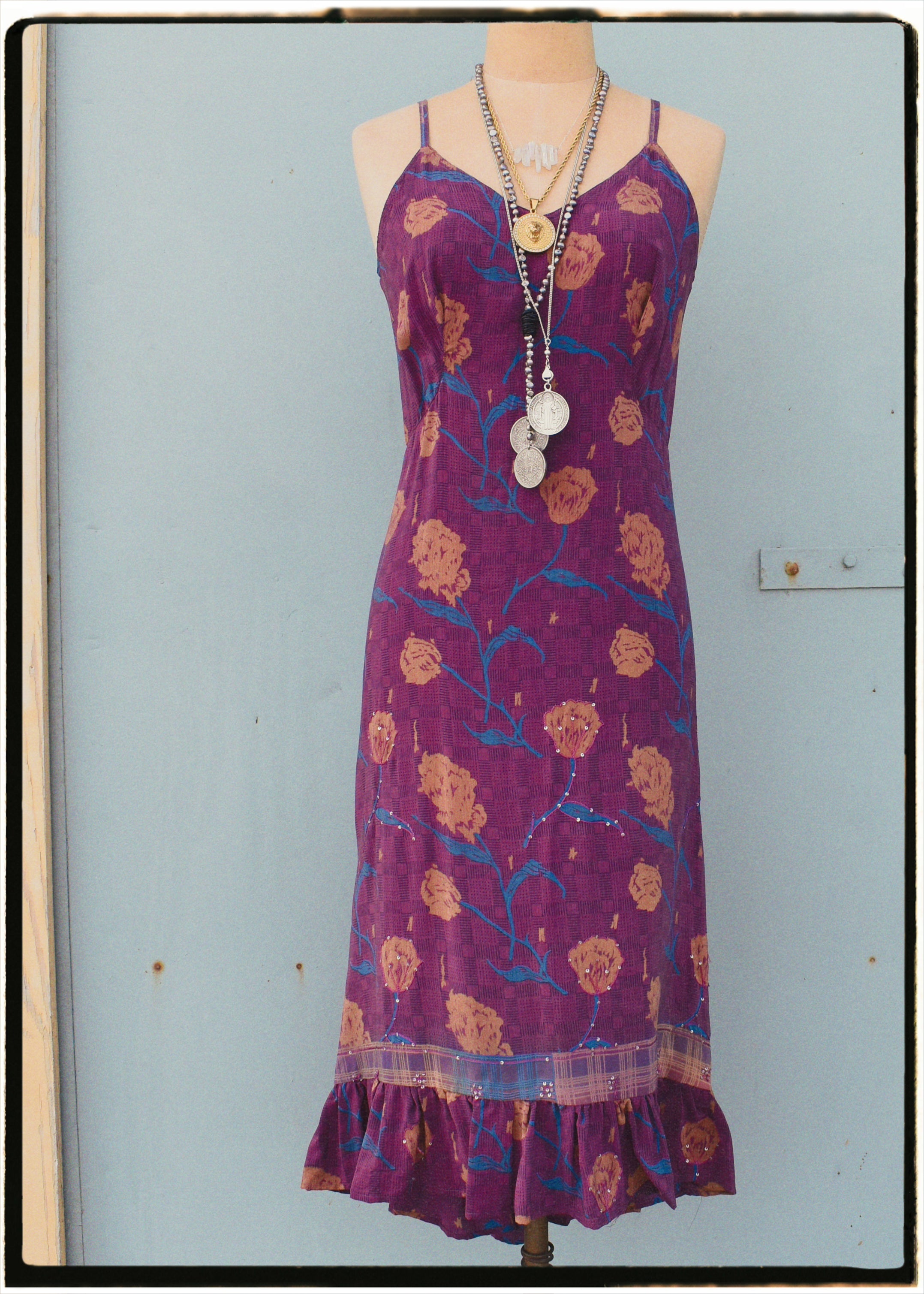 Rumex Silk Slip Dress ~ Baroque S & L