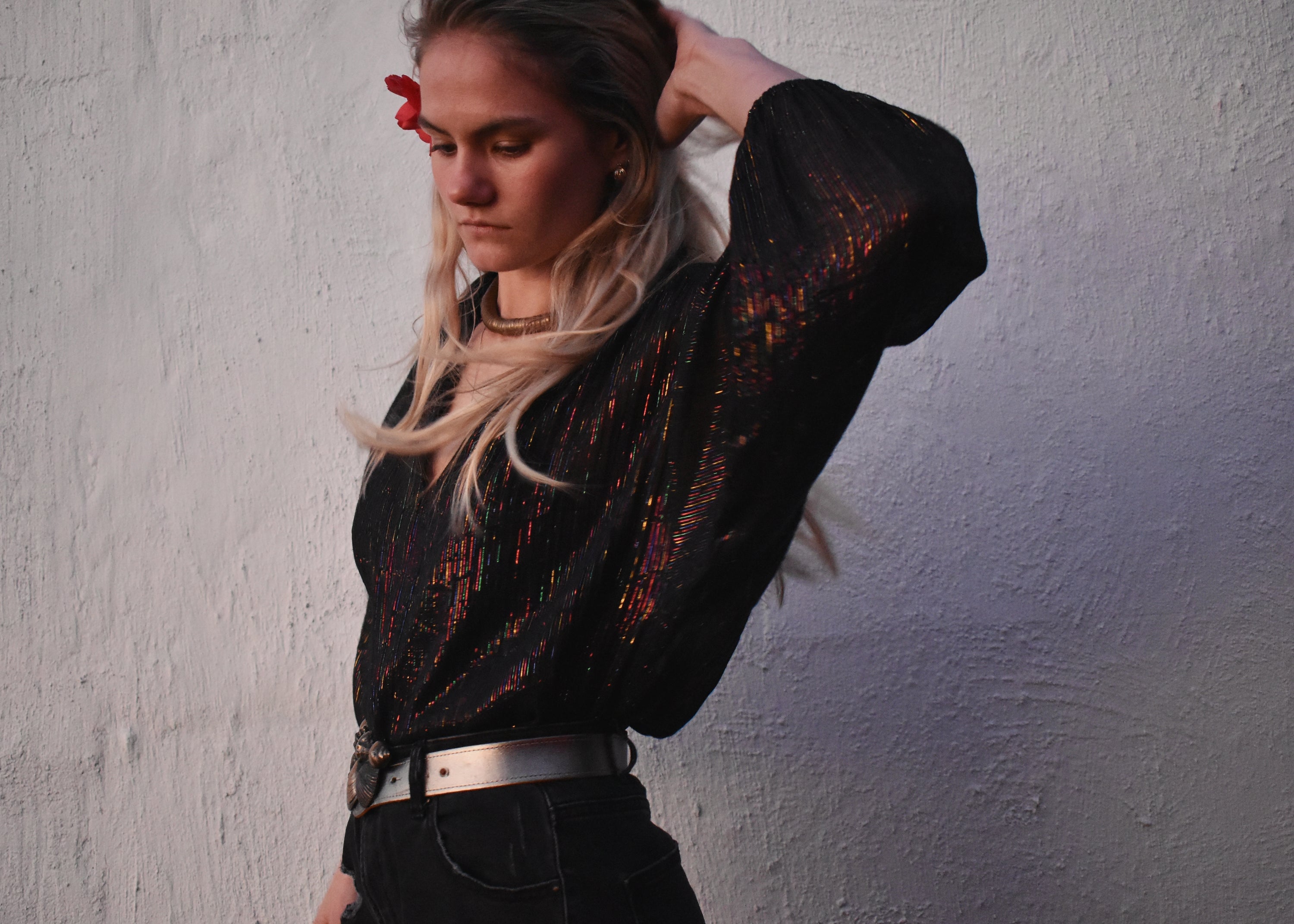 Phool quilted bodice hand block-print cotton muslin satin trim shirring elastic vintage bohemian hippy boho chic chasing Unicorns Spell and the gypsy lurex rainbow pinstripe black Indian