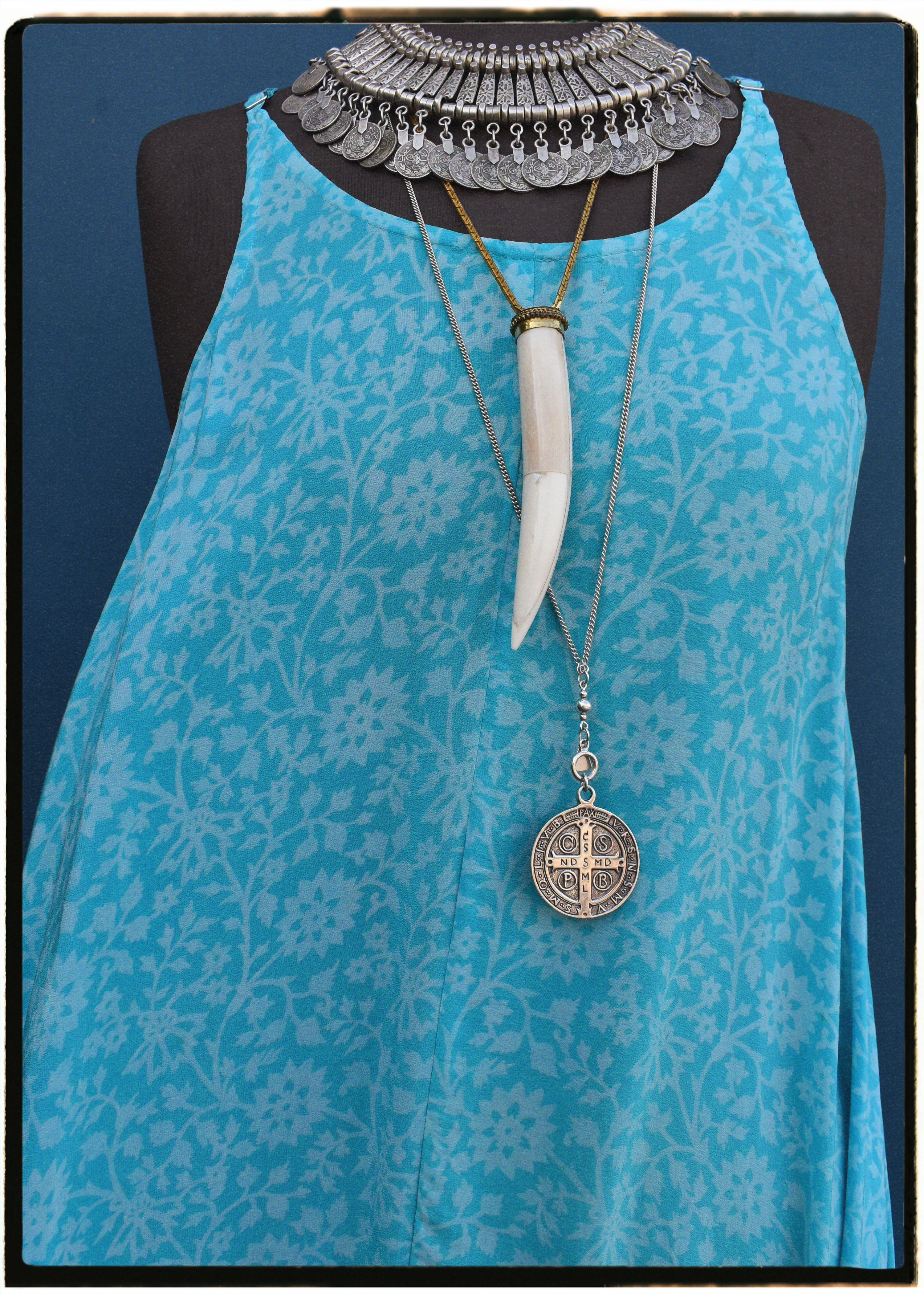 Eustoma Silk Crepe Swing Maxi Dress ~ Curacao XL