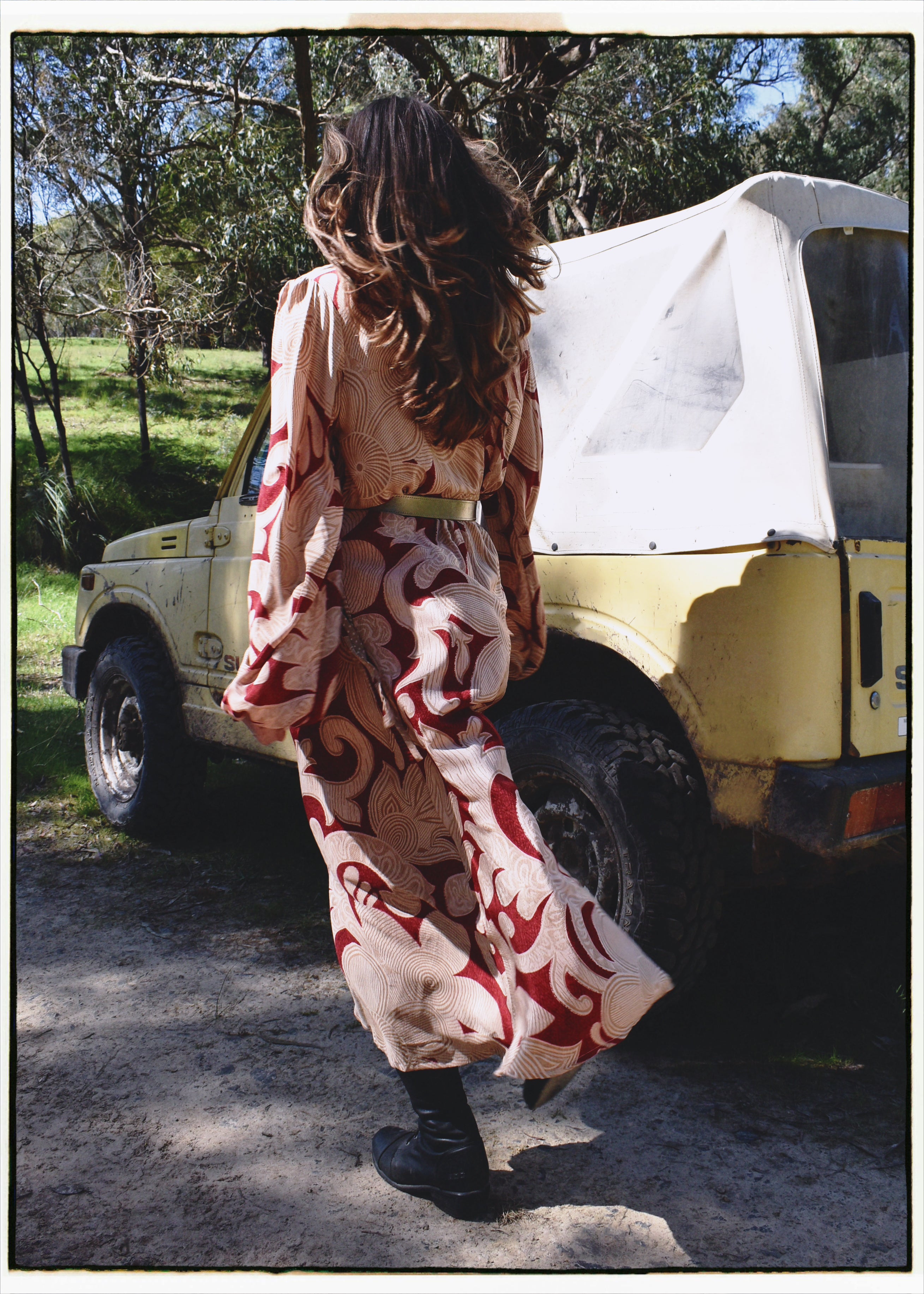 Caladium Wrap Silk Dress ~ Sylvan M
