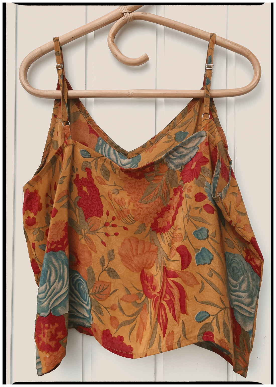 Reseda Silk Crepe Camisole Top ~ Marigold XL