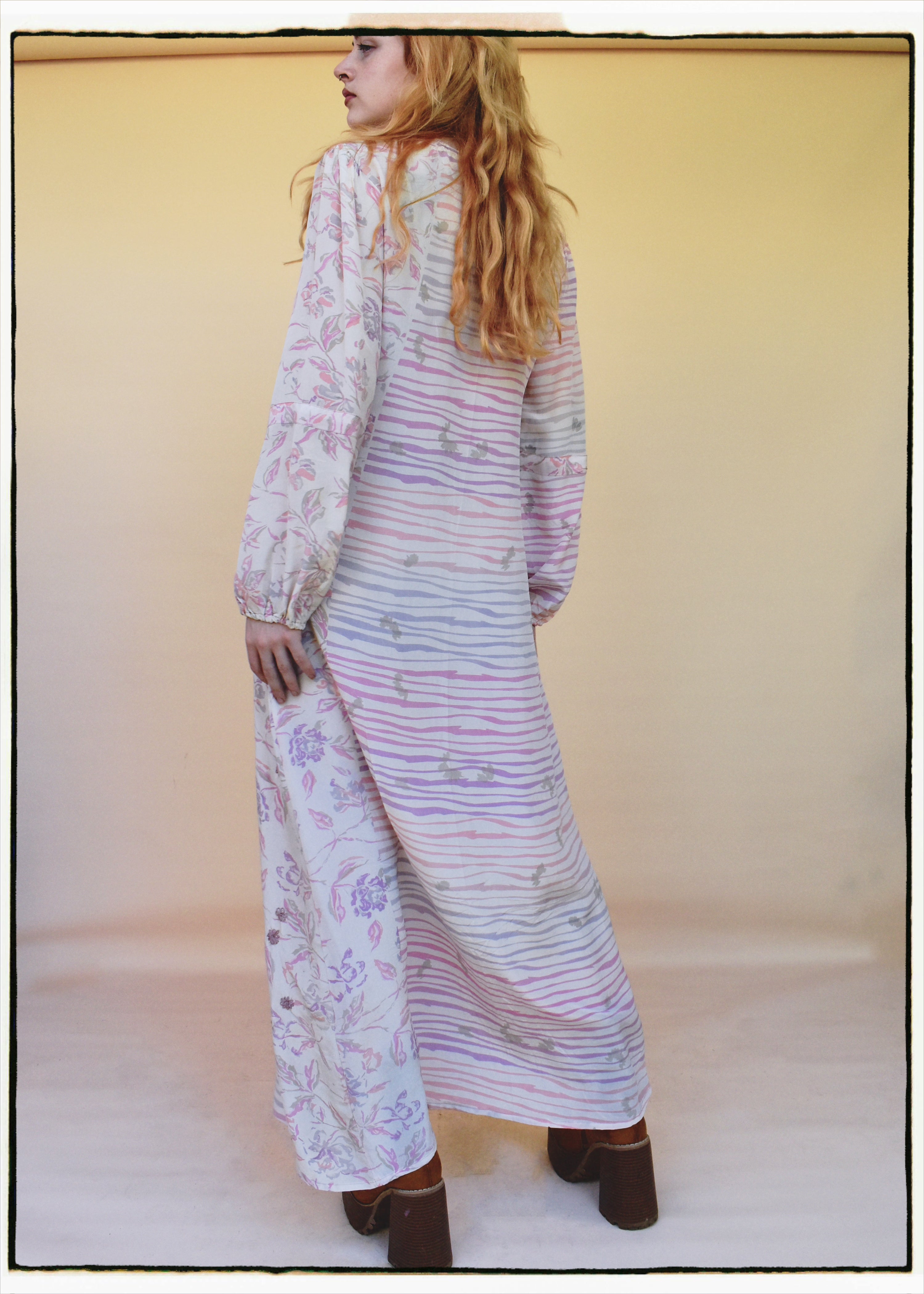 Zea Silk Crepe Kaftan Maxi Dress ~ Ballerina XS