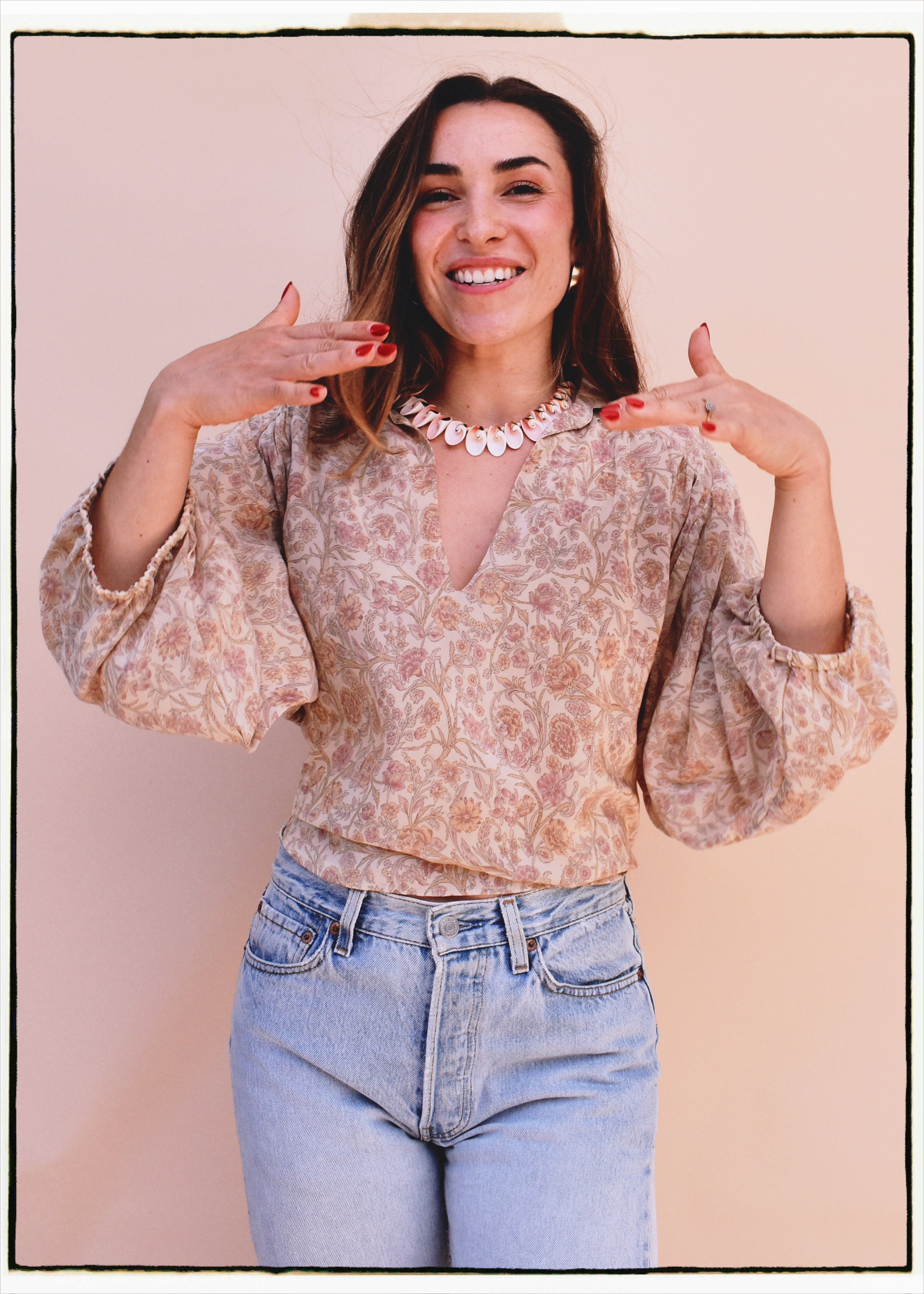Cleome Silk Crepe Shirt ~ Flora S & L