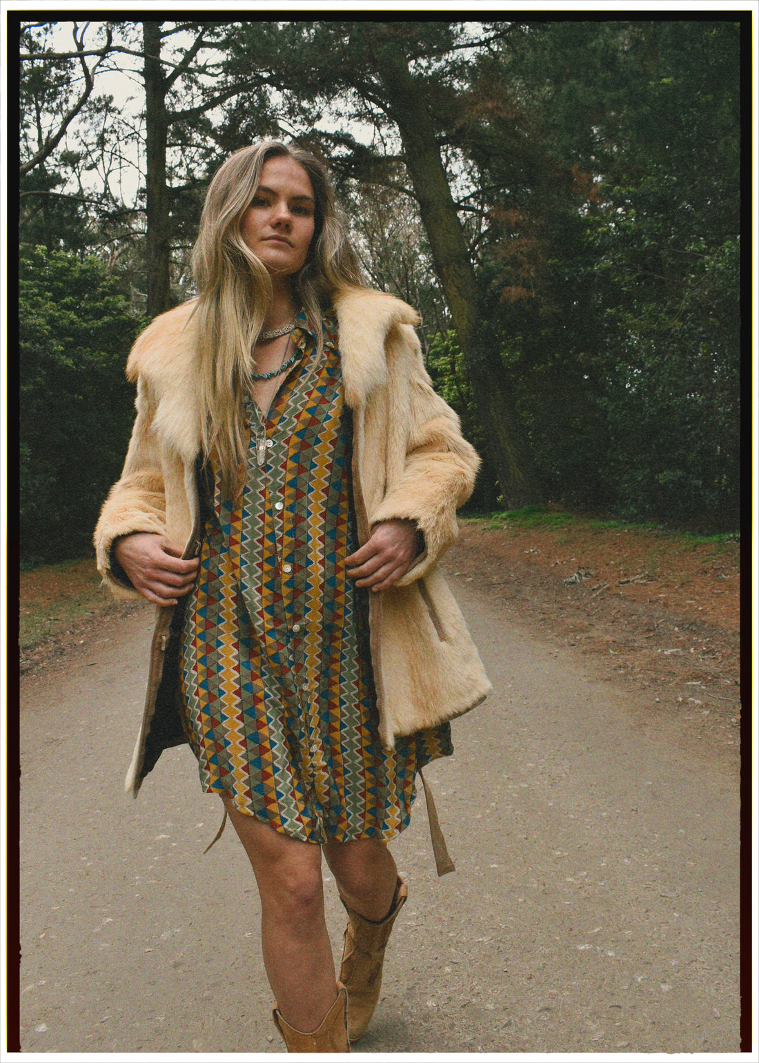 Astralagus Silk Crepe Oversized Shirt ~ Harlequin