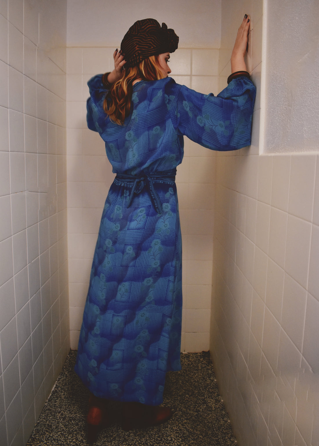 Caladium Wrap Silk Dress ~ Campanula XL