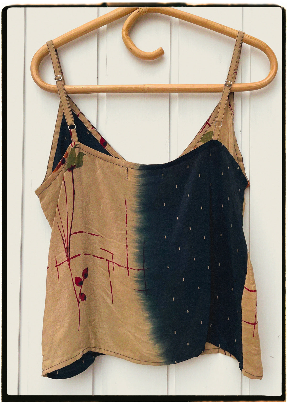 Reseda Silk Crepe Camisole Top ~ Poppy M