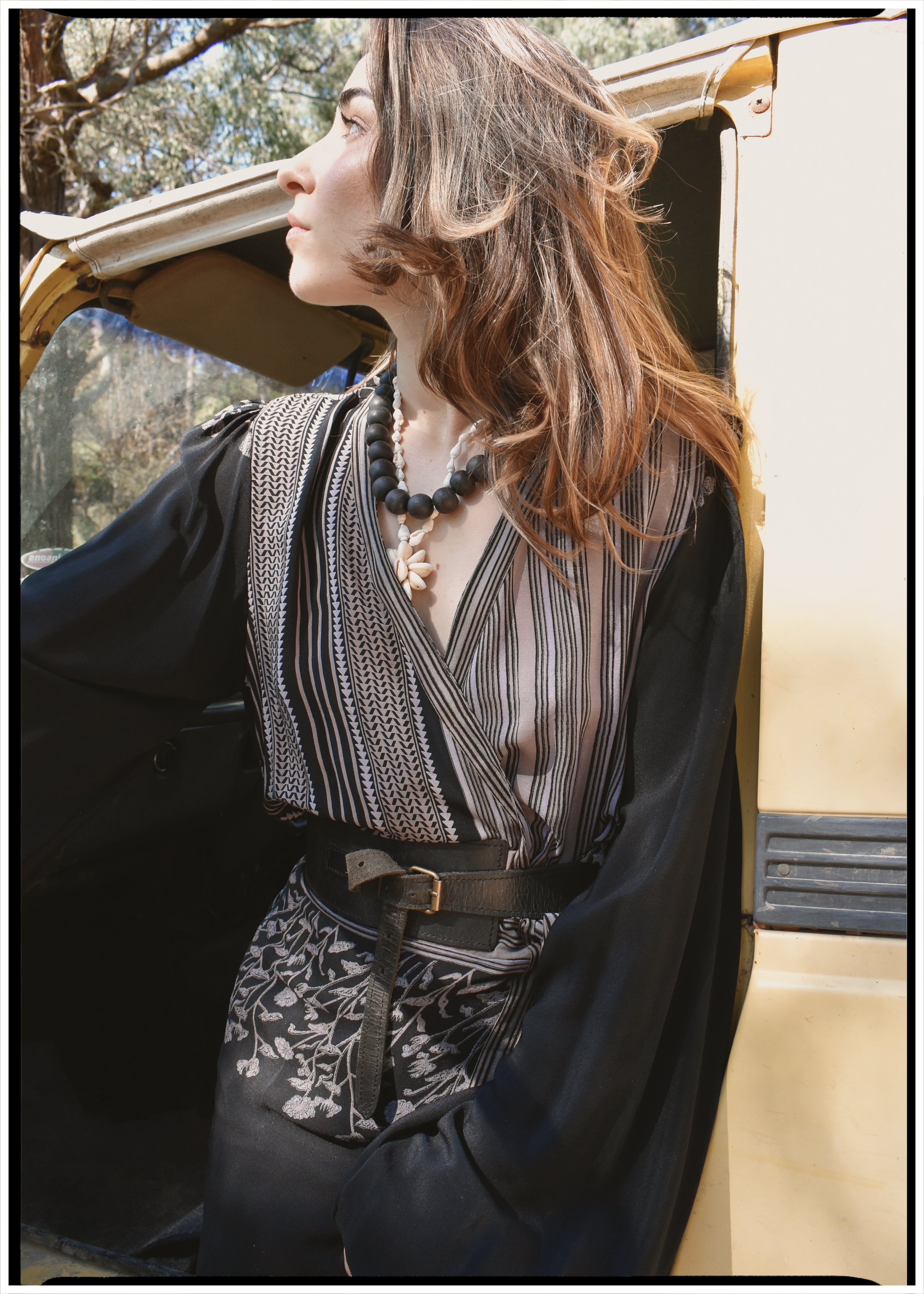 Caladium Wrap Silk Dress ~ Mood L