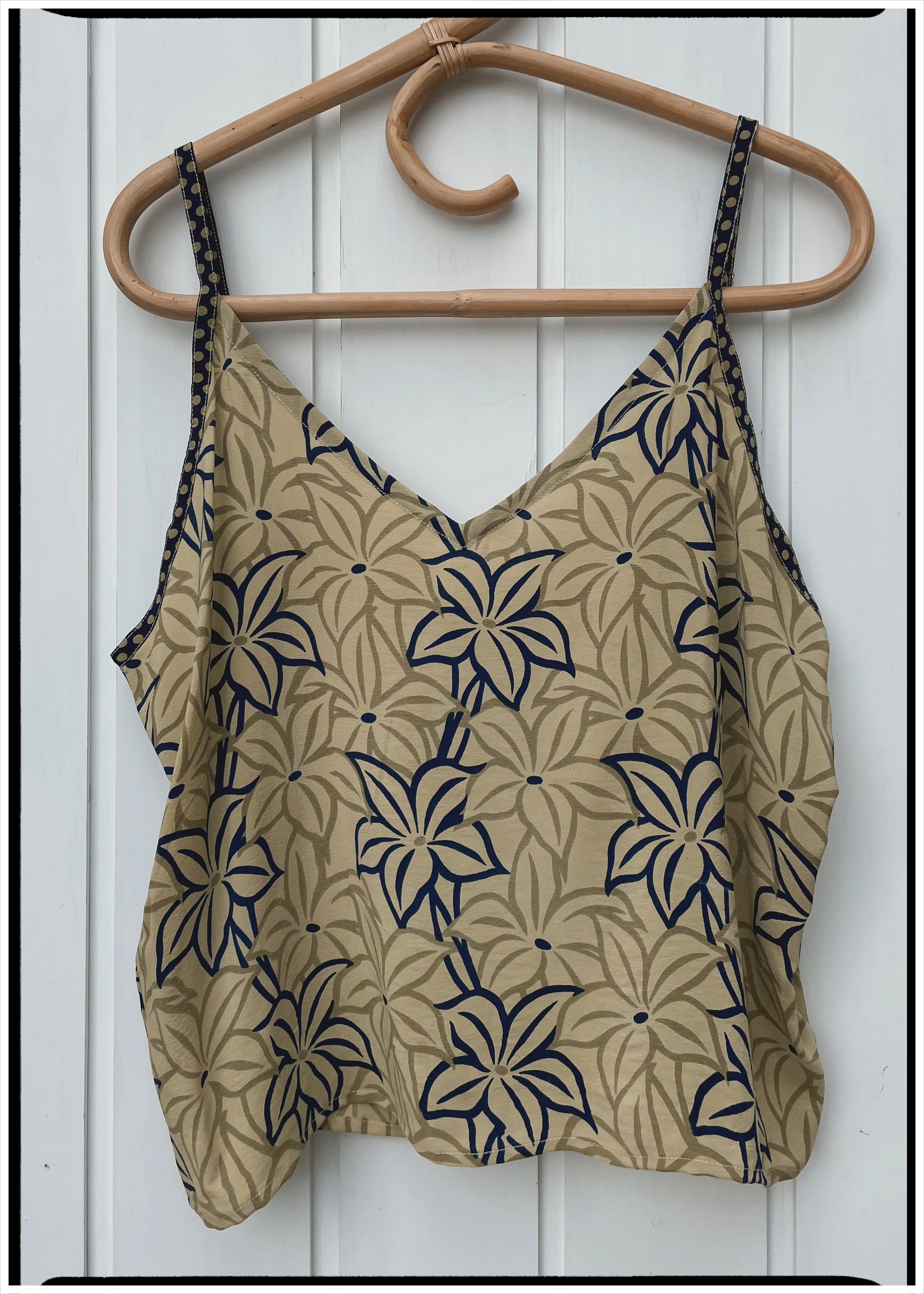 Reseda Silk Crepe Camisole Top ~ Tawny XL