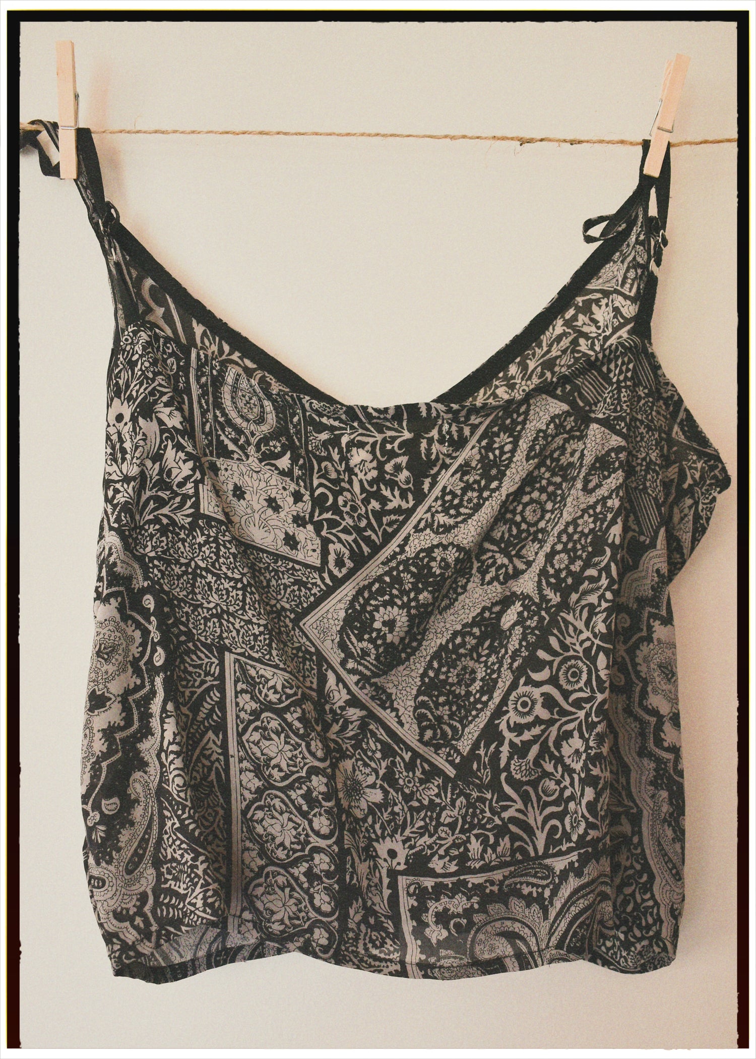 Reseda Silk Crepe Camisole Top ~ Salute M