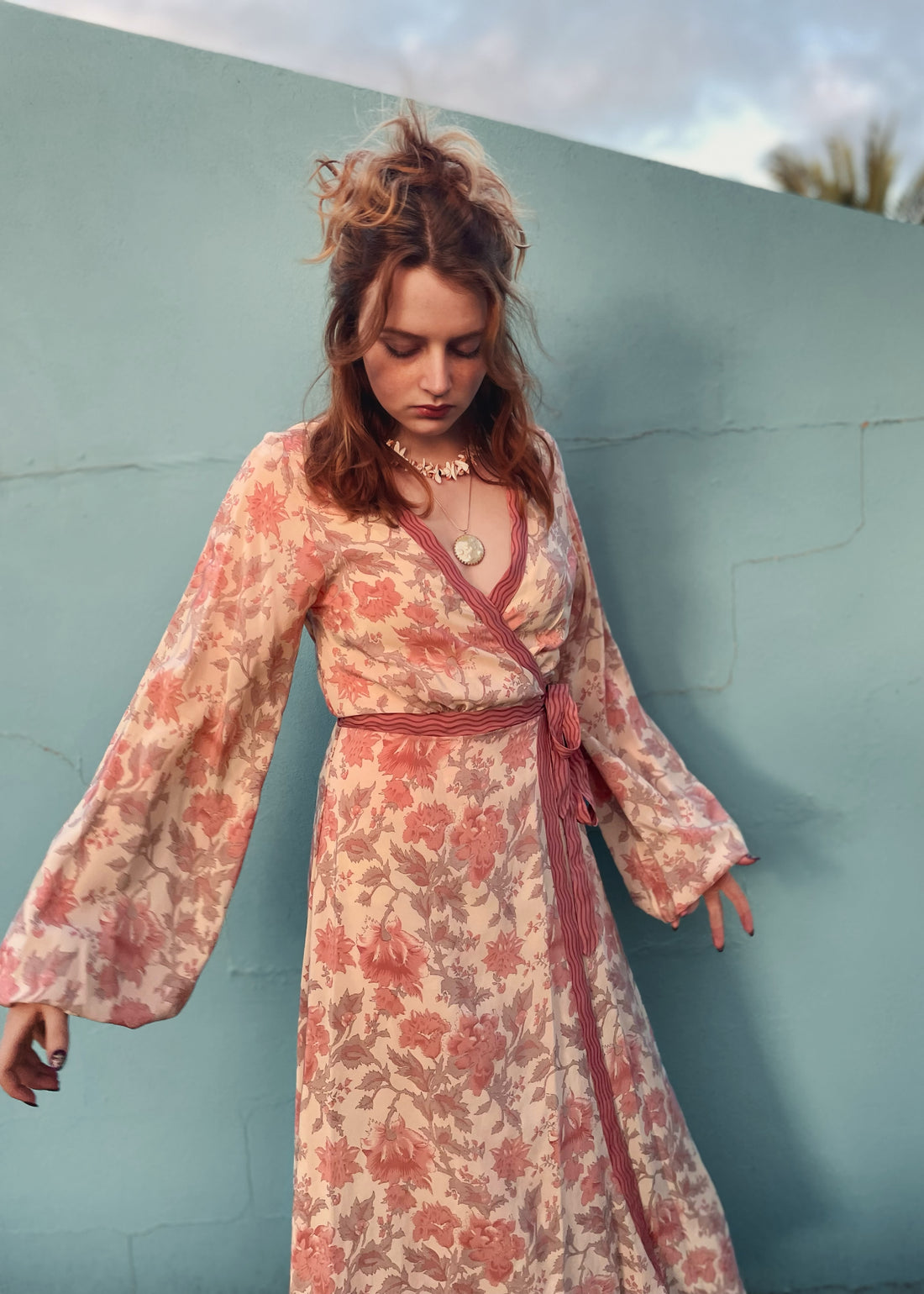 vintage silk crepe wrap dress repurpose sari saree. Nine Lives Bazaar. Chasing Unicorns. Spell and the Gypsy Collective.