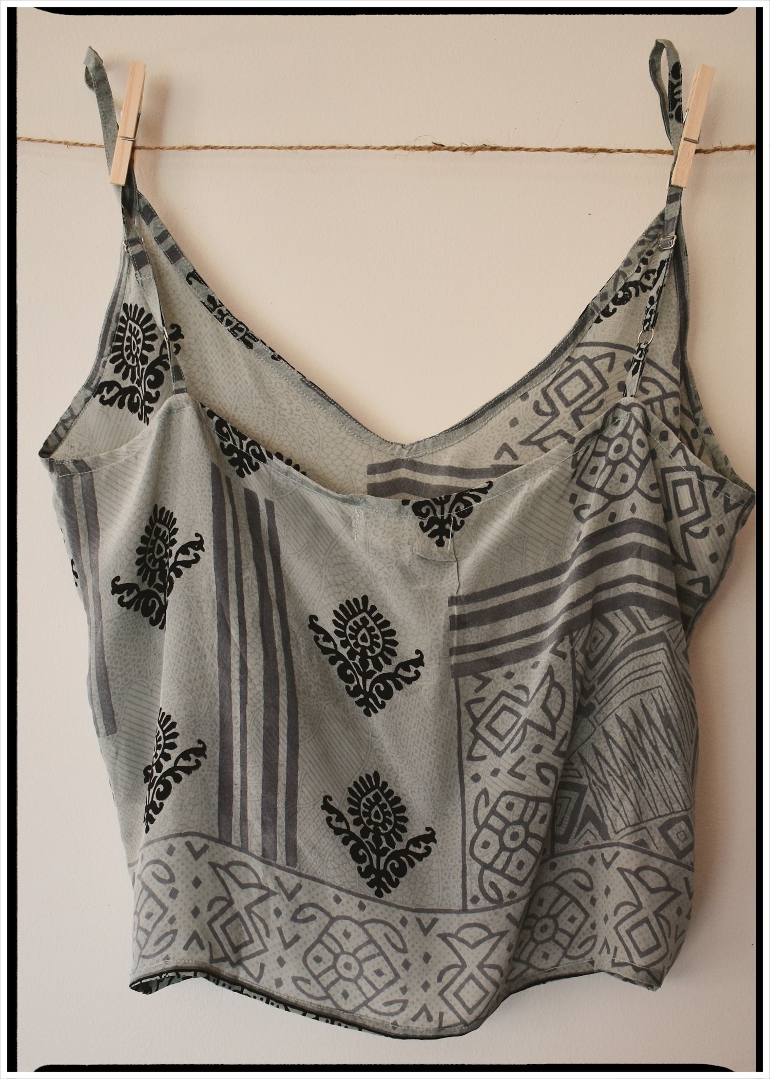 Reseda Silk Crepe Camisole Top ~ Nimbus M