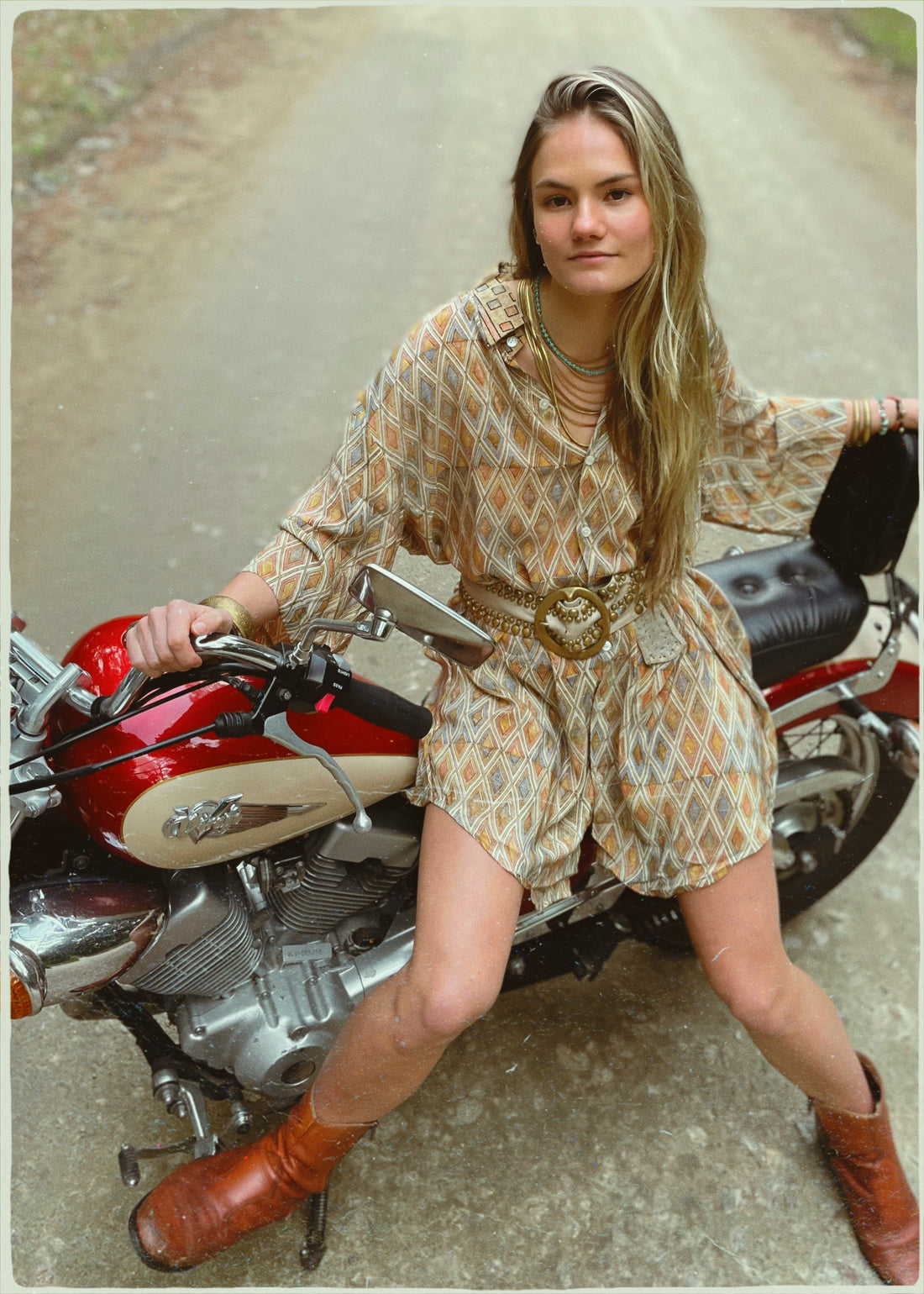 Astralagus Silk Crepe Oversized Shirt ~ Honeycomb