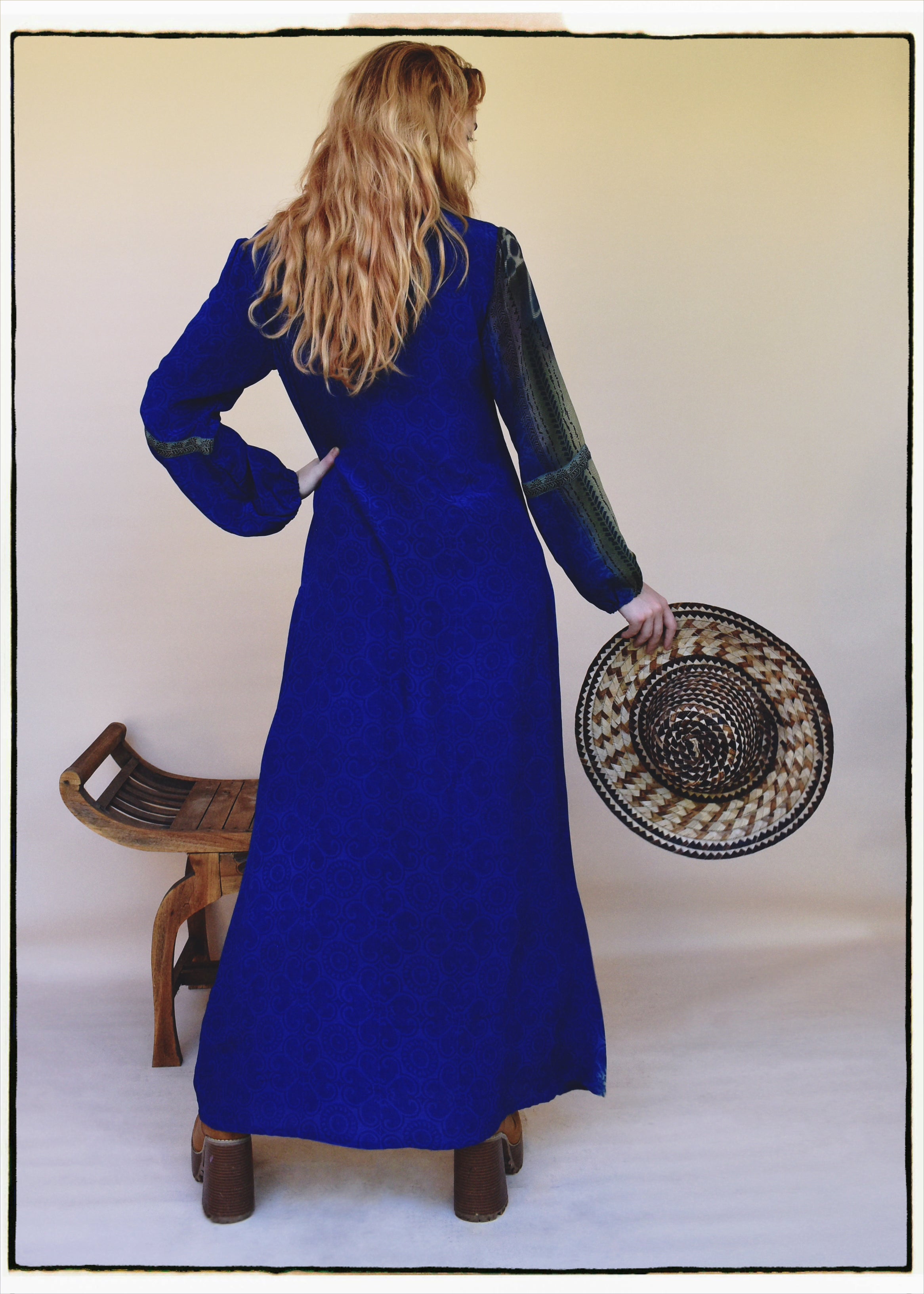 Zea Silk Crepe Kaftan Maxi Dress ~ Iva XS