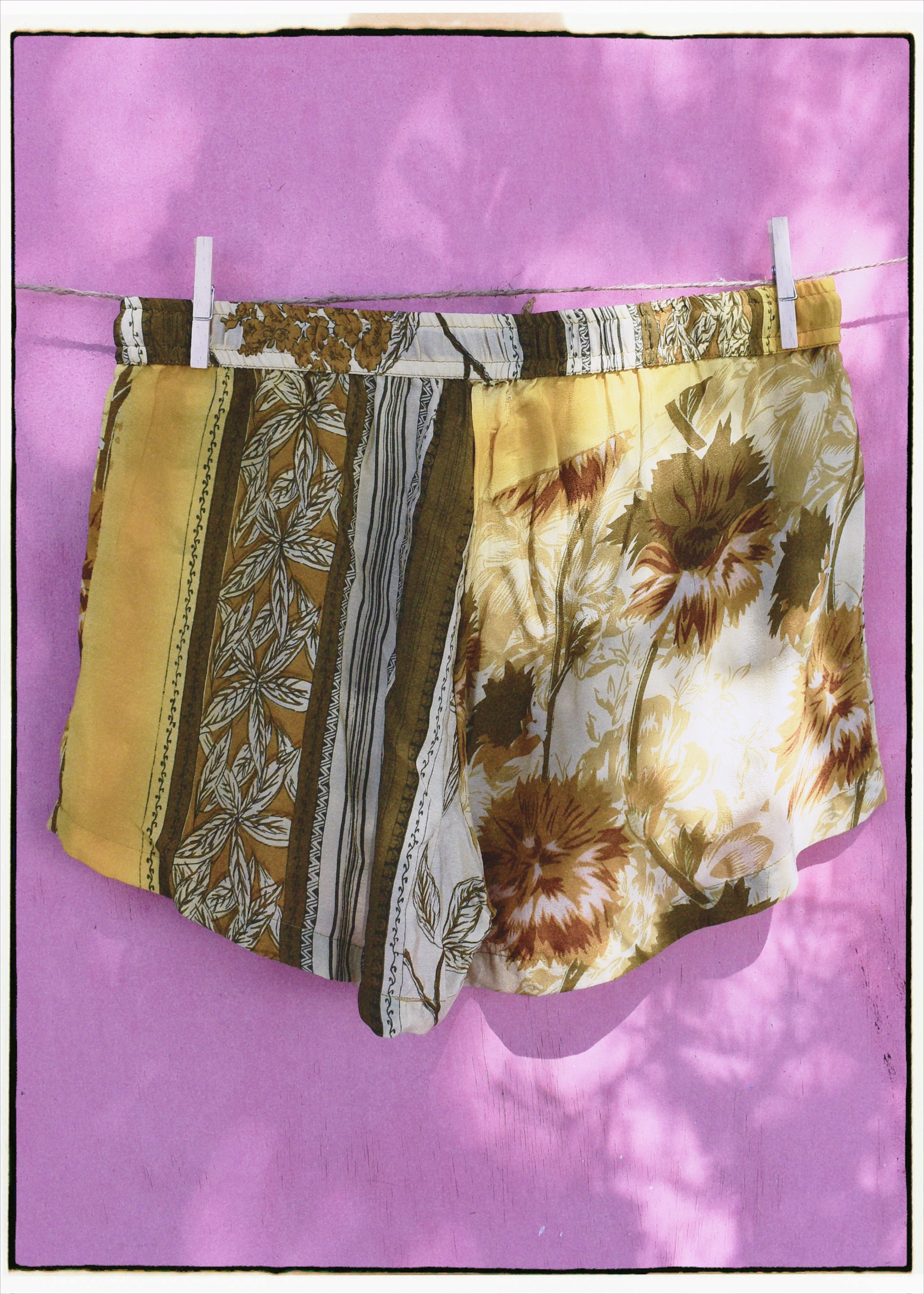 Fumaria Silk Shorts ~ Dijon L