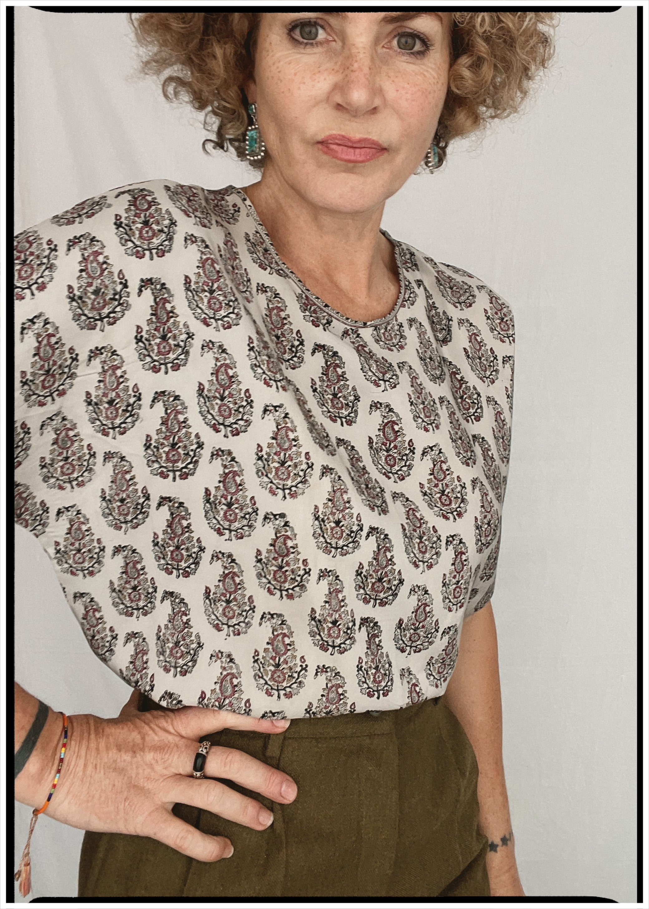 Viola Silk Crepe T-Shirt ~ Slate XL