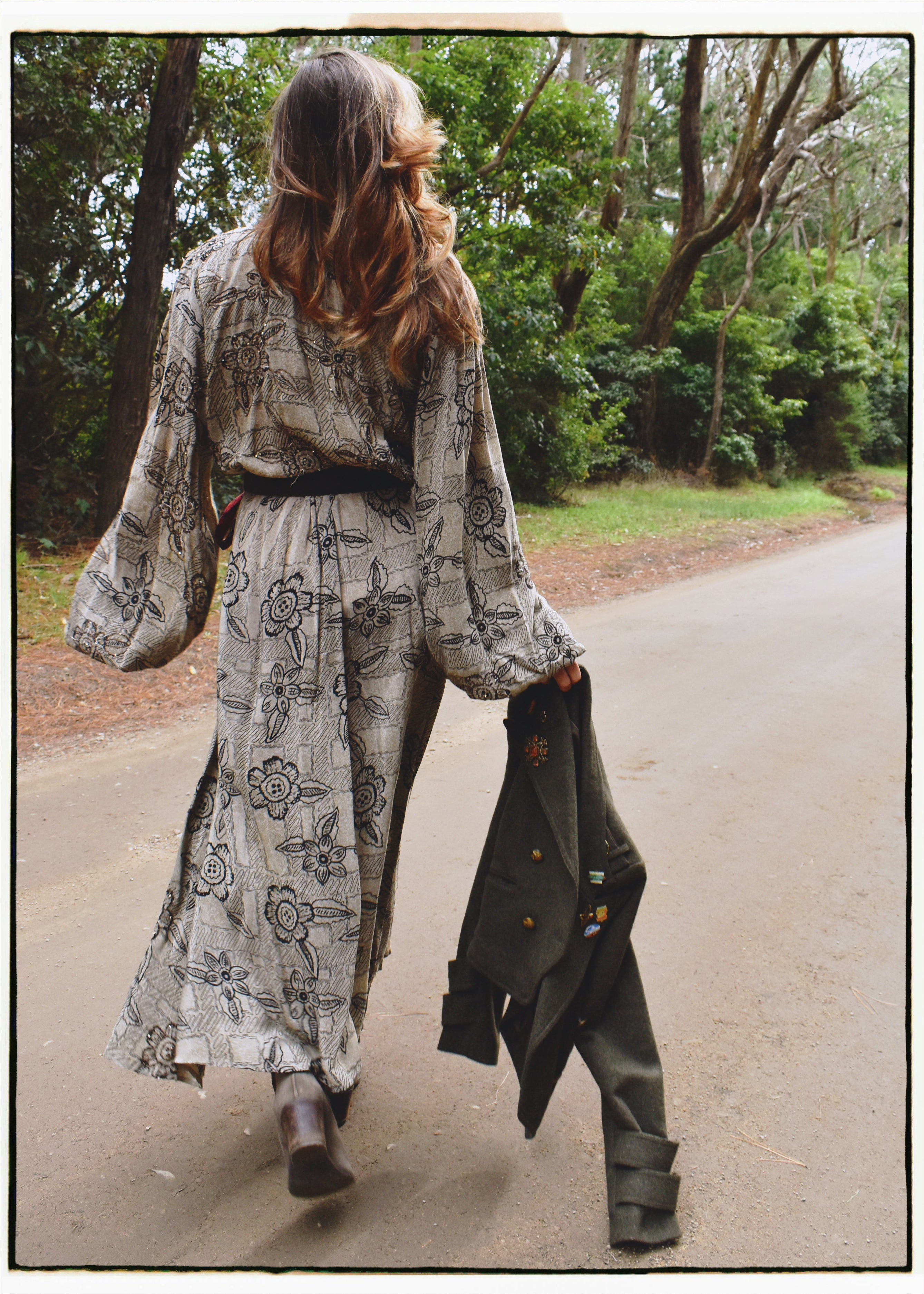 Caladium Wrap Silk Dress ~ Kalamata XL