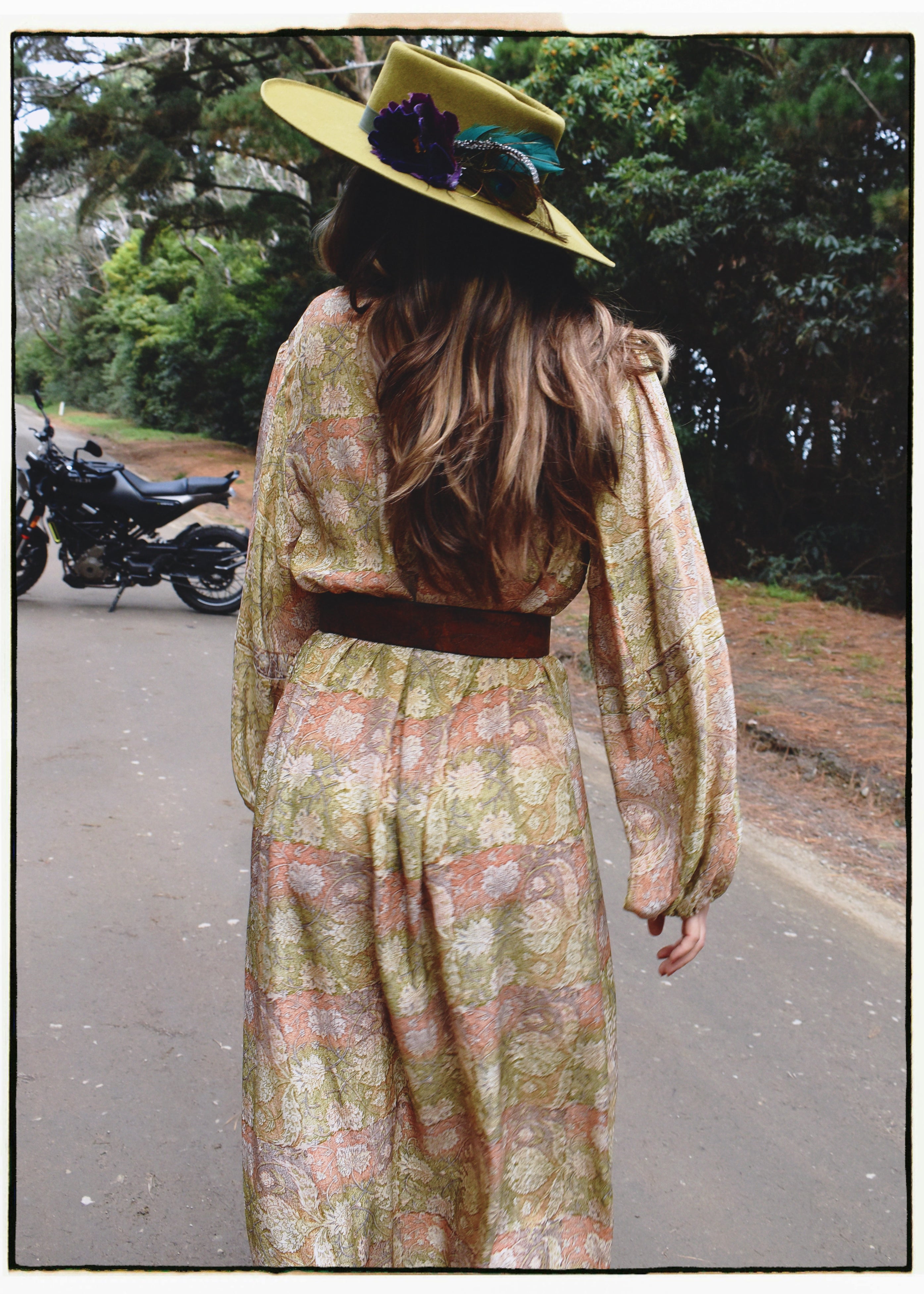 Zea Silk Crepe Kaftan Maxi Dress ~ Nomad XL