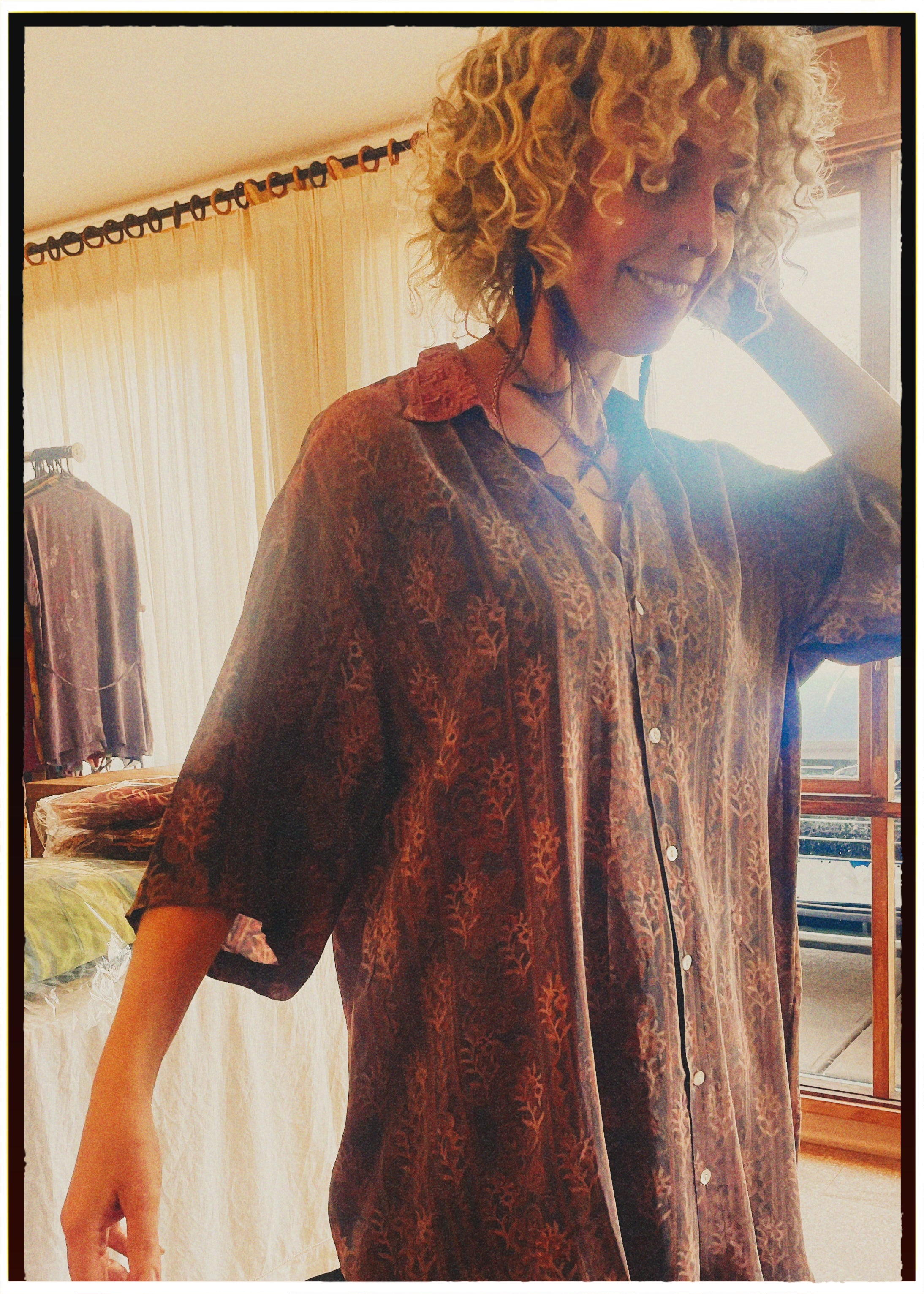 Astralagus Silk Crepe Oversized Shirt ~ Dove