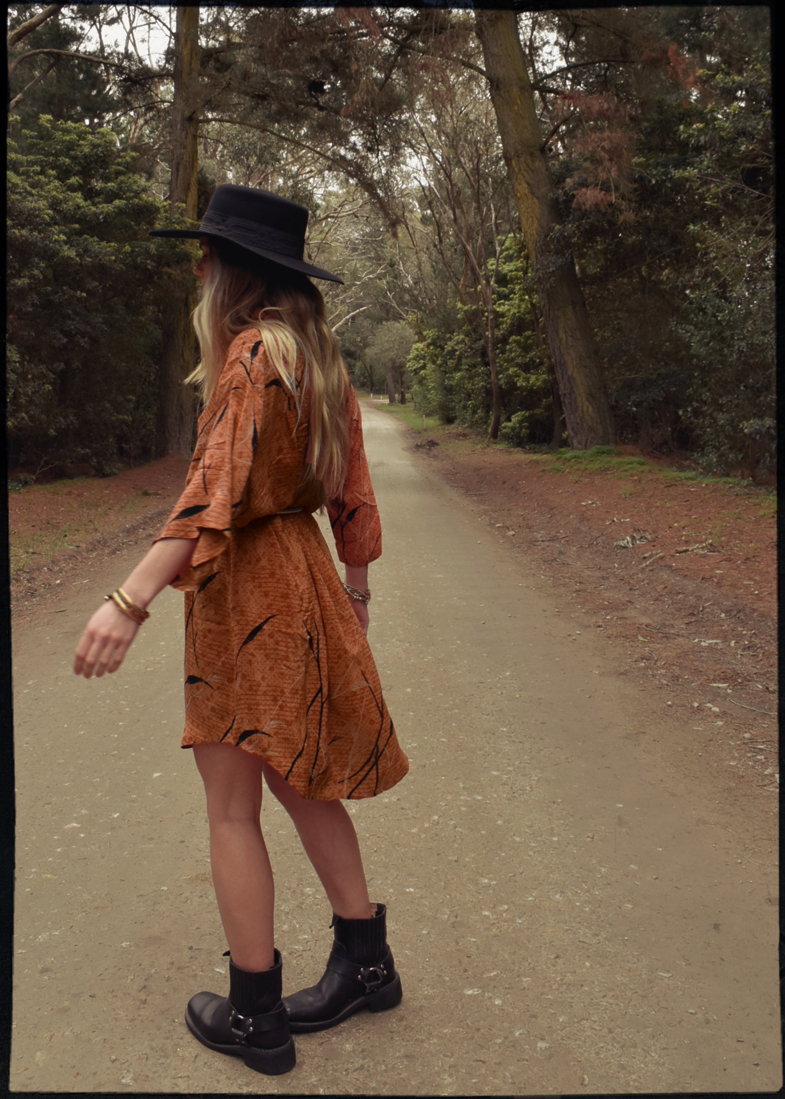 Astralagus Silk Crepe Oversized Shirt ~ Autumn