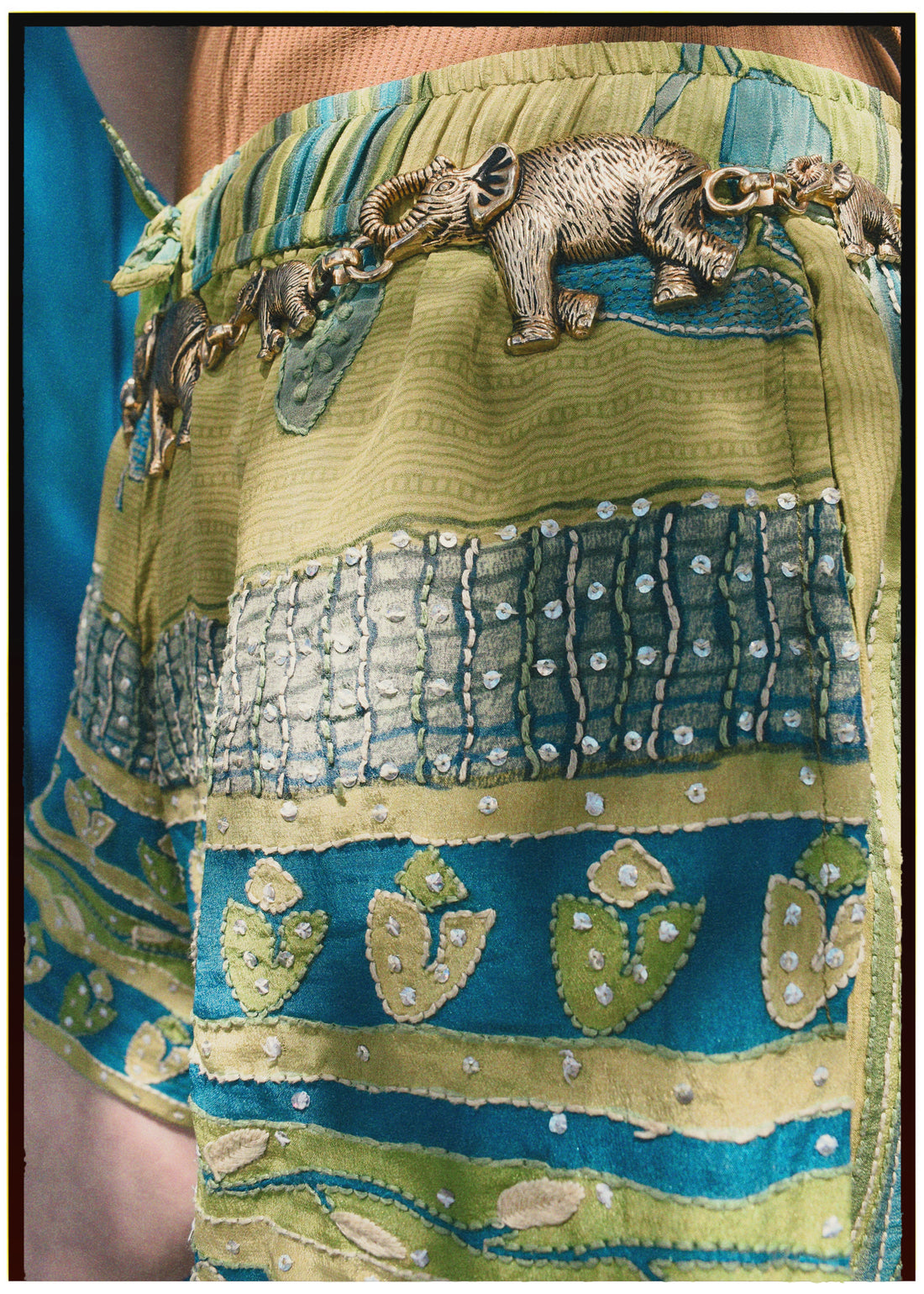 Fumaria Silk Shorts ~ Kantha M